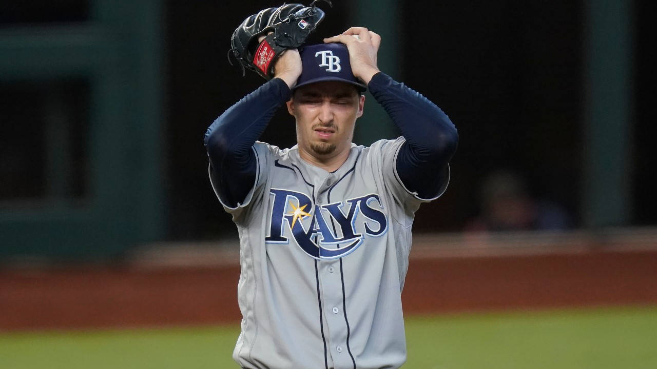 Blake Snell Adjusting Background