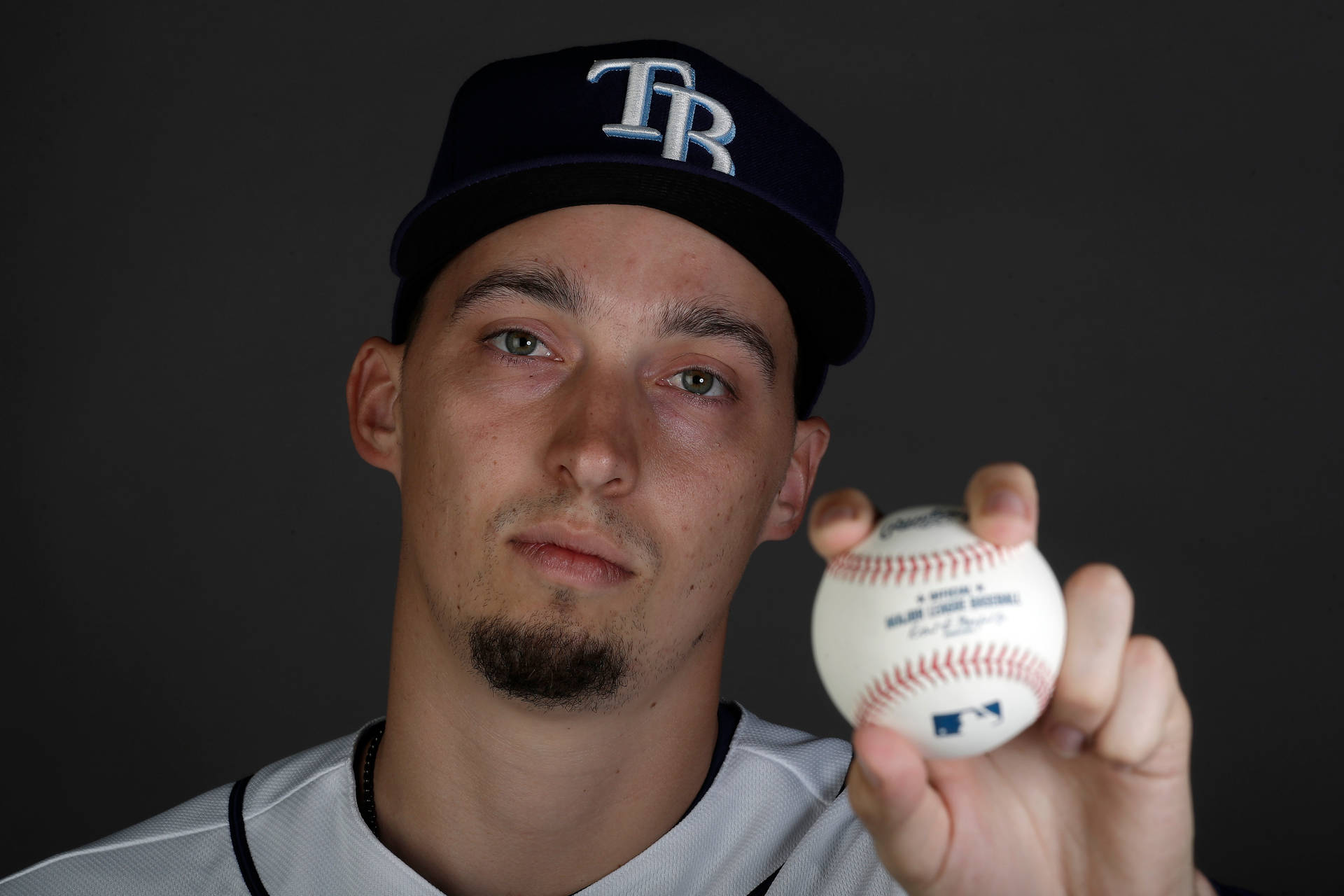 Blake Snell Holding The Ball Background