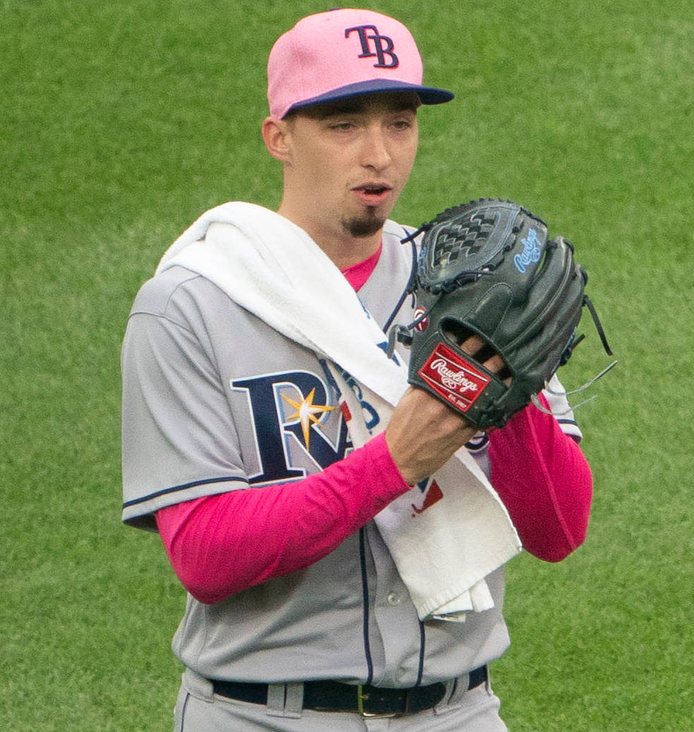 Blake Snell Pink Background