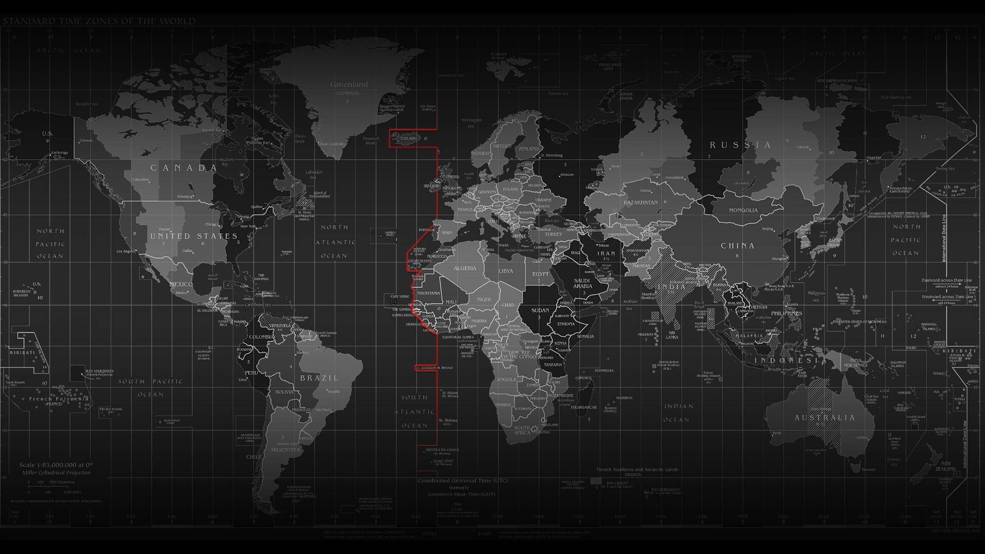 Blank And White World Map