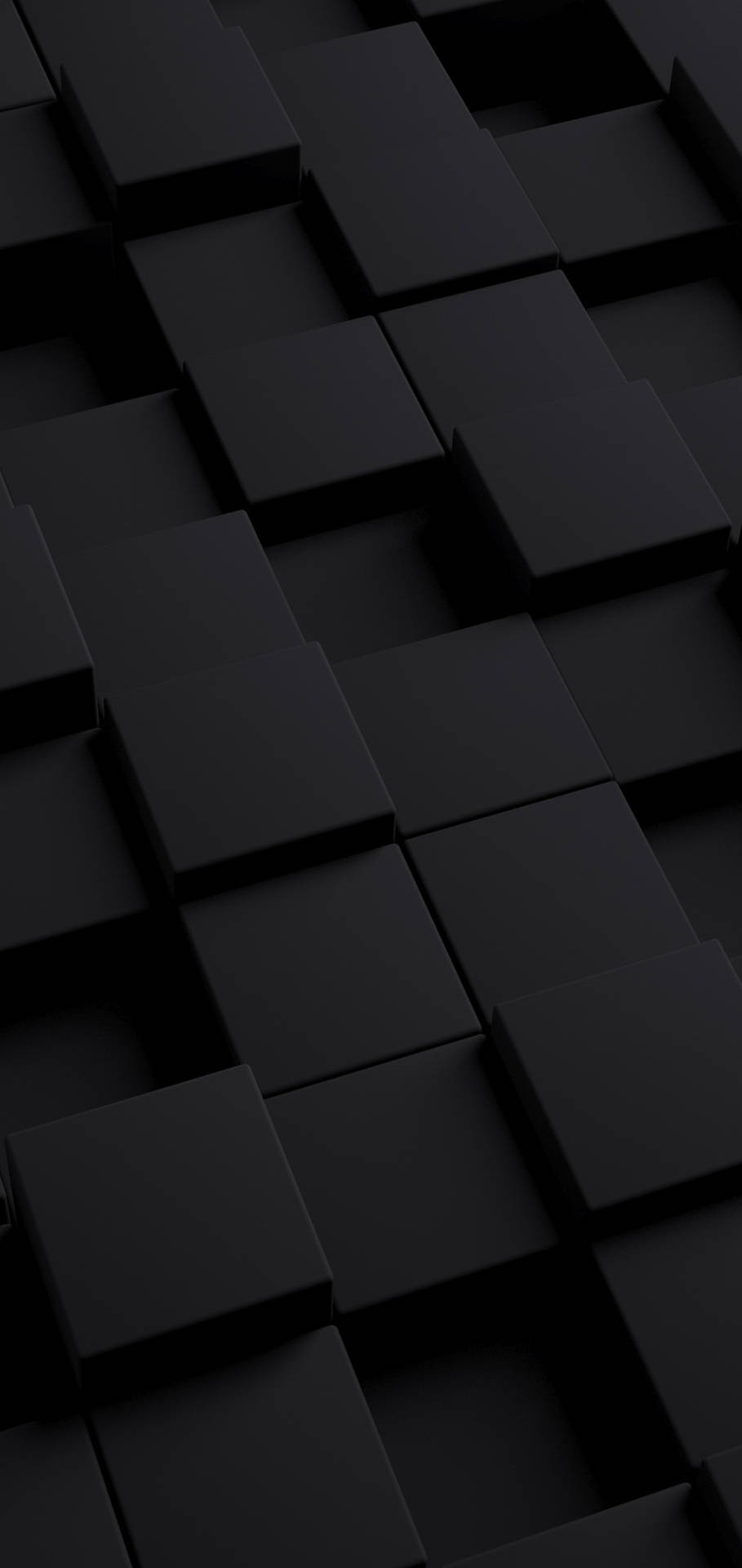 Blank Black 3d Cubes In Different Sizes Background