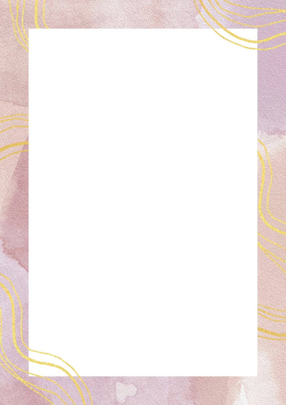 Blank Page Gold & Pink Aesthetic Background