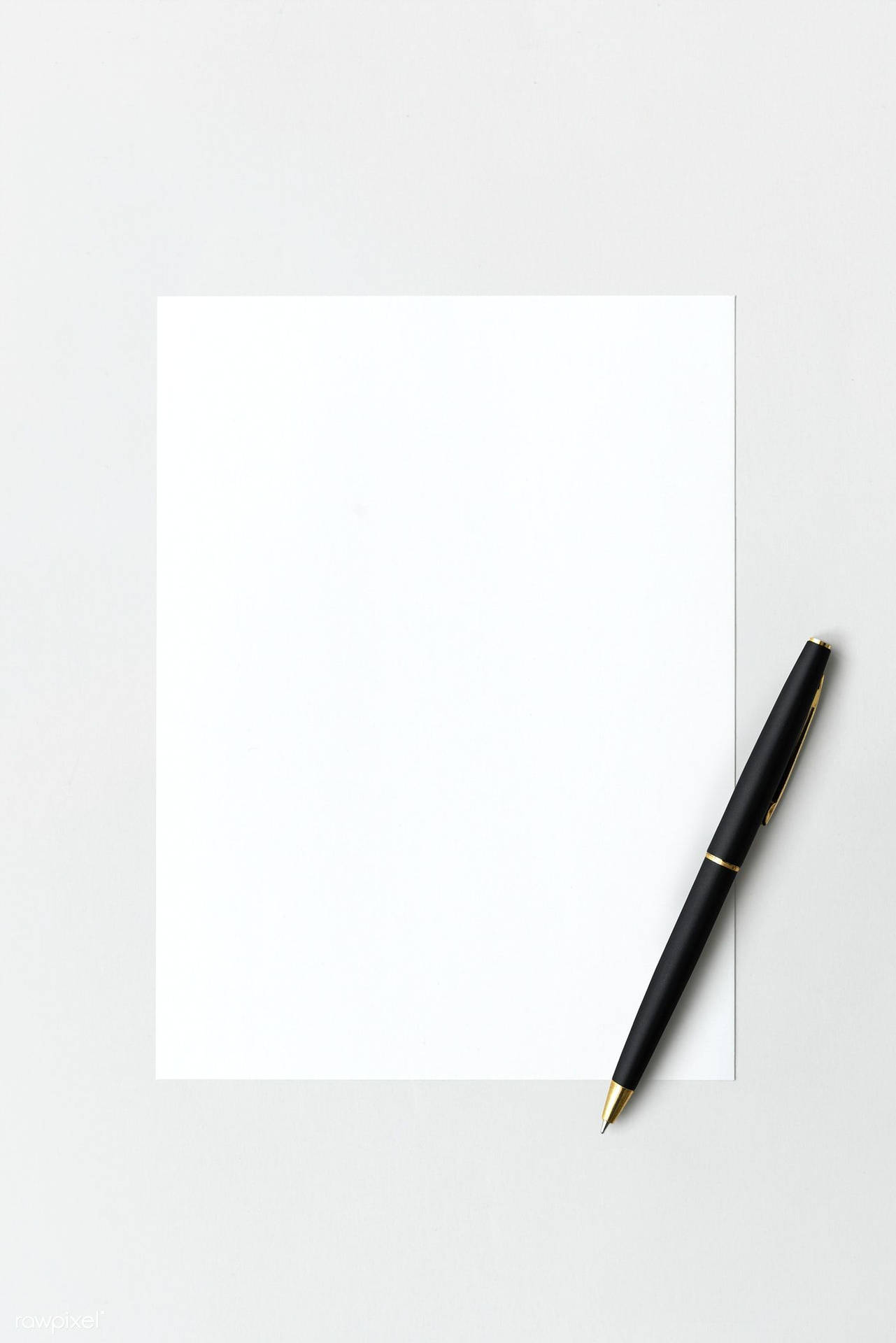 Blank Page Paper With Pen Background