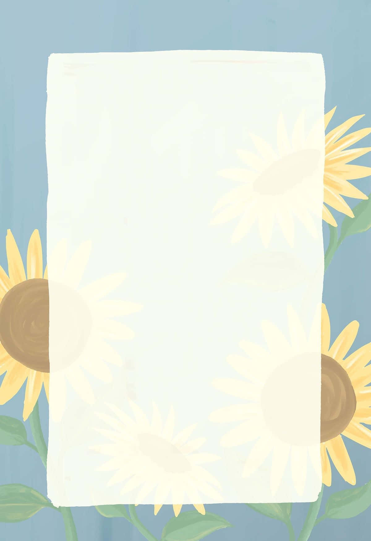 Blank Section With A Sunflower Aesthetic Iphone Background