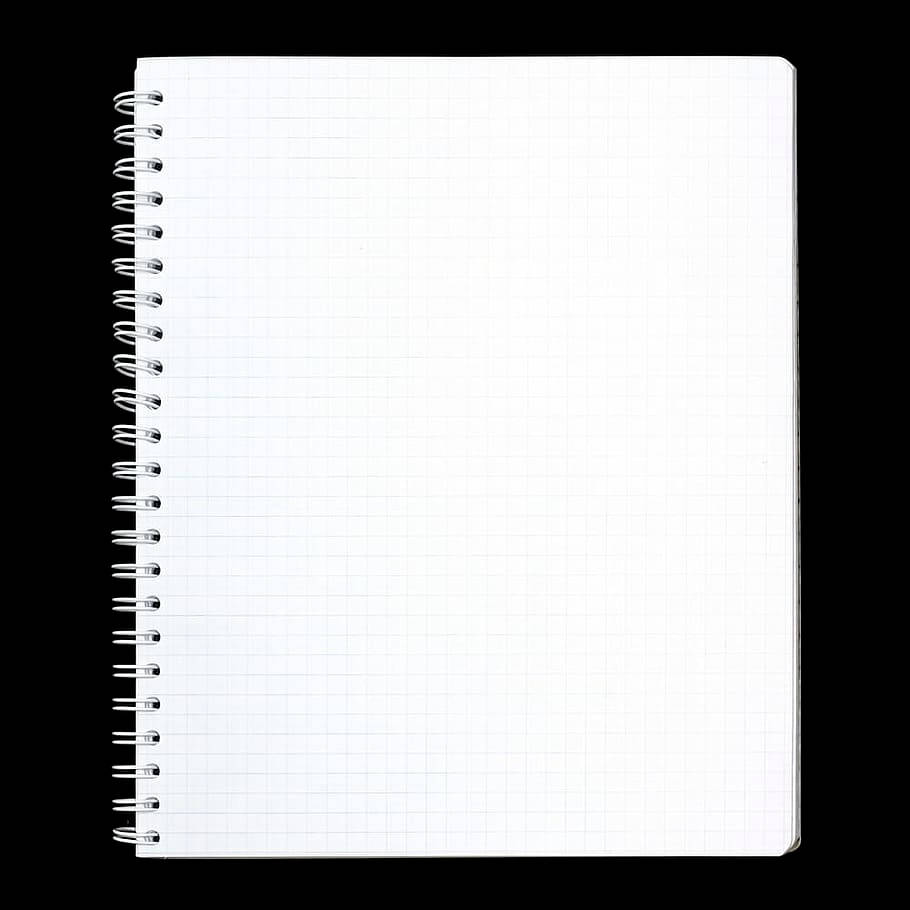 Blank Wirebound Notebook Page Background