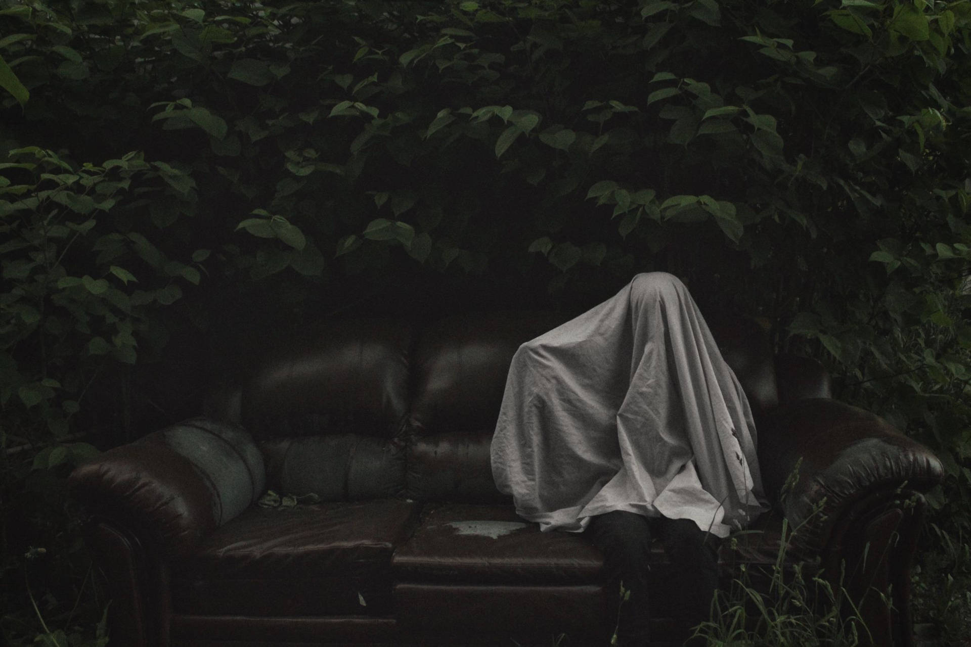 Blanket Sofa Ghost Aesthetic Background