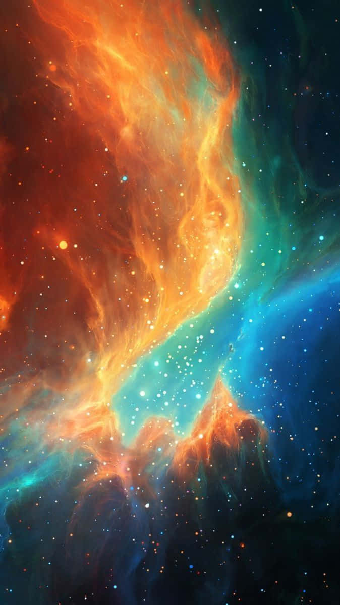 Blast Of Nebula In Universe Iphone Background