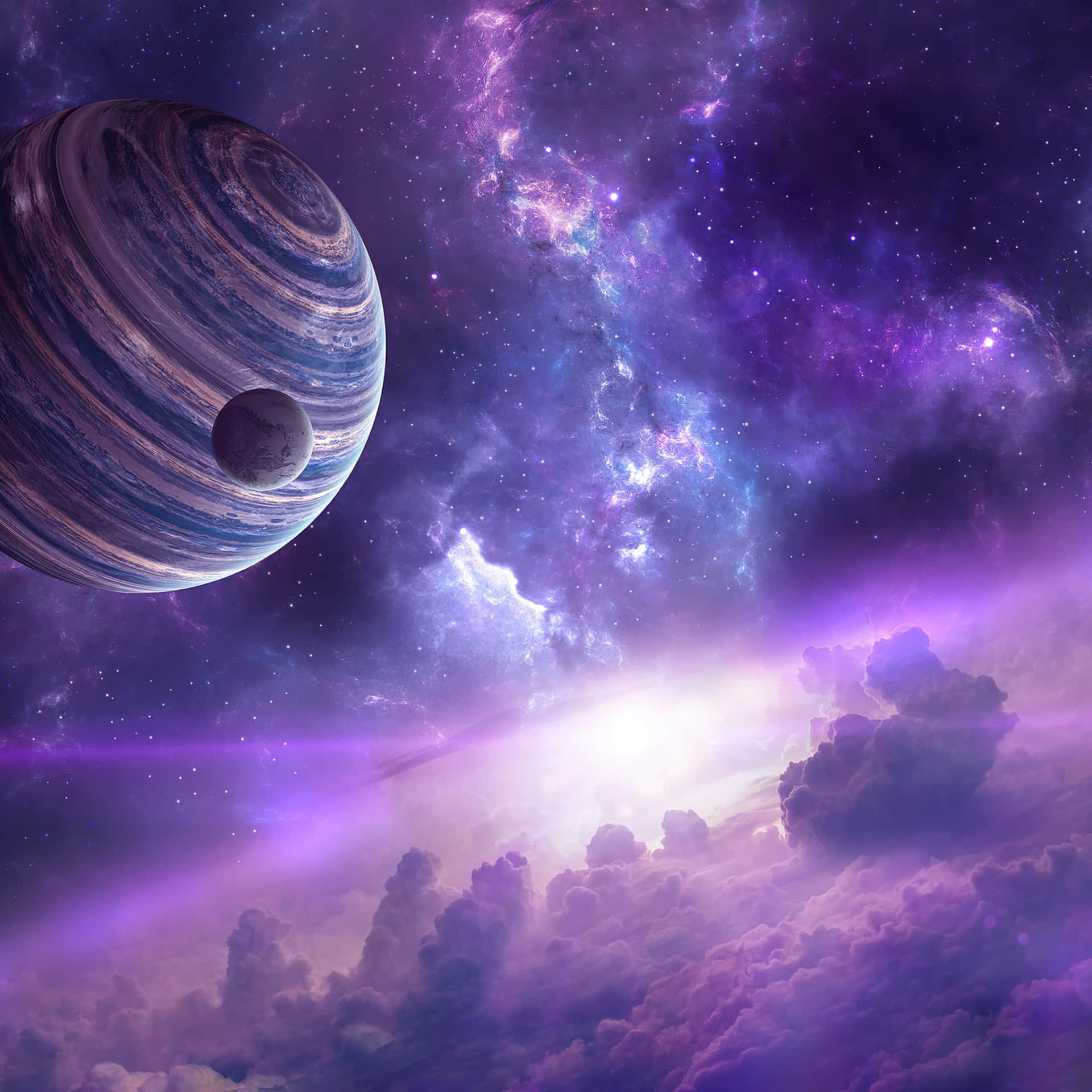 Blast Off With A Space Ipad Background