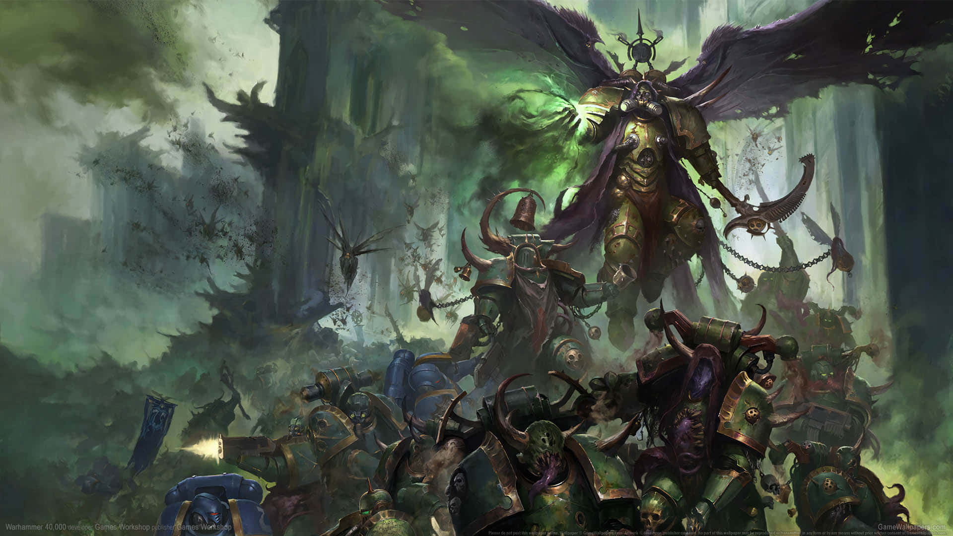Blast Your Enemies In The Mythical World Of Warhammer 4k Background