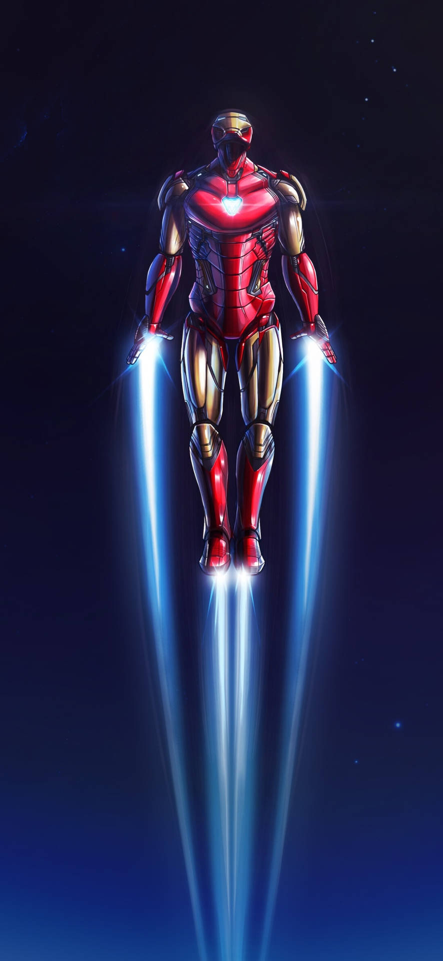 Blasting Off Iron Man Android Background