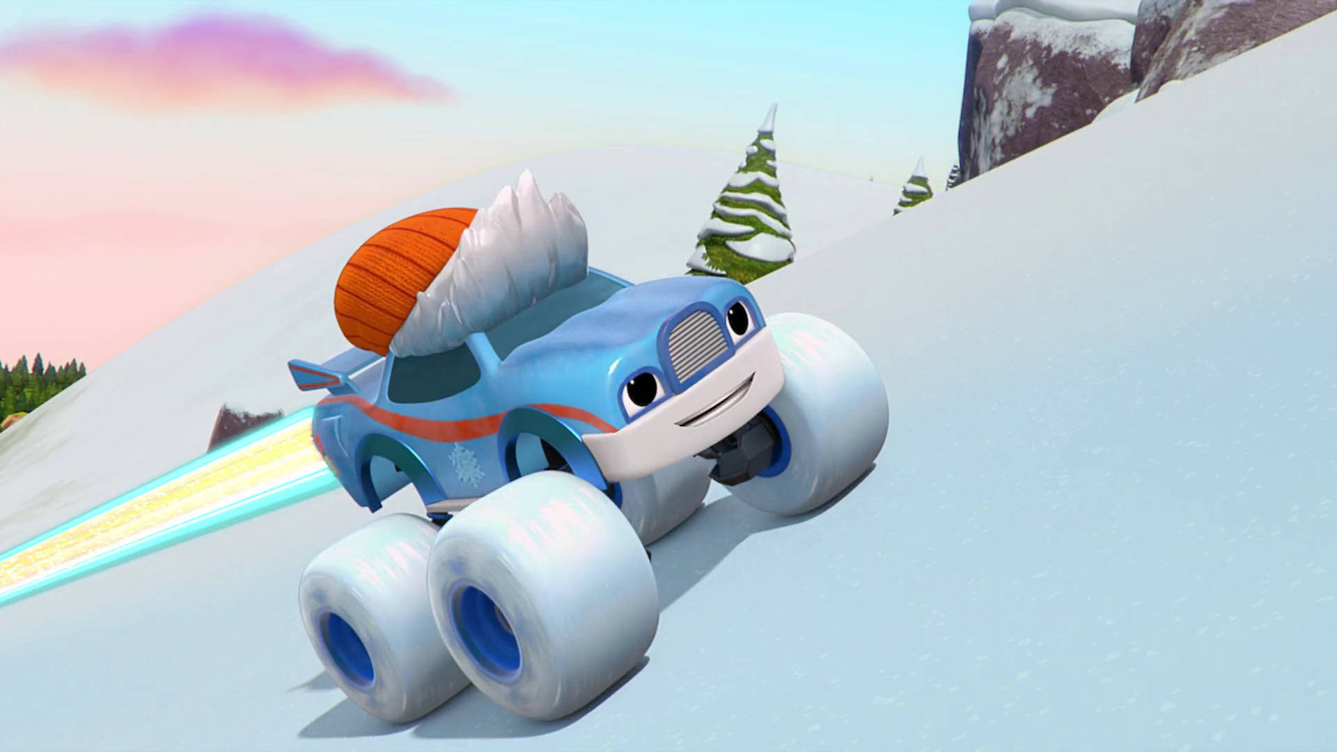 Blaze And The Monster Machines Snowbie Background