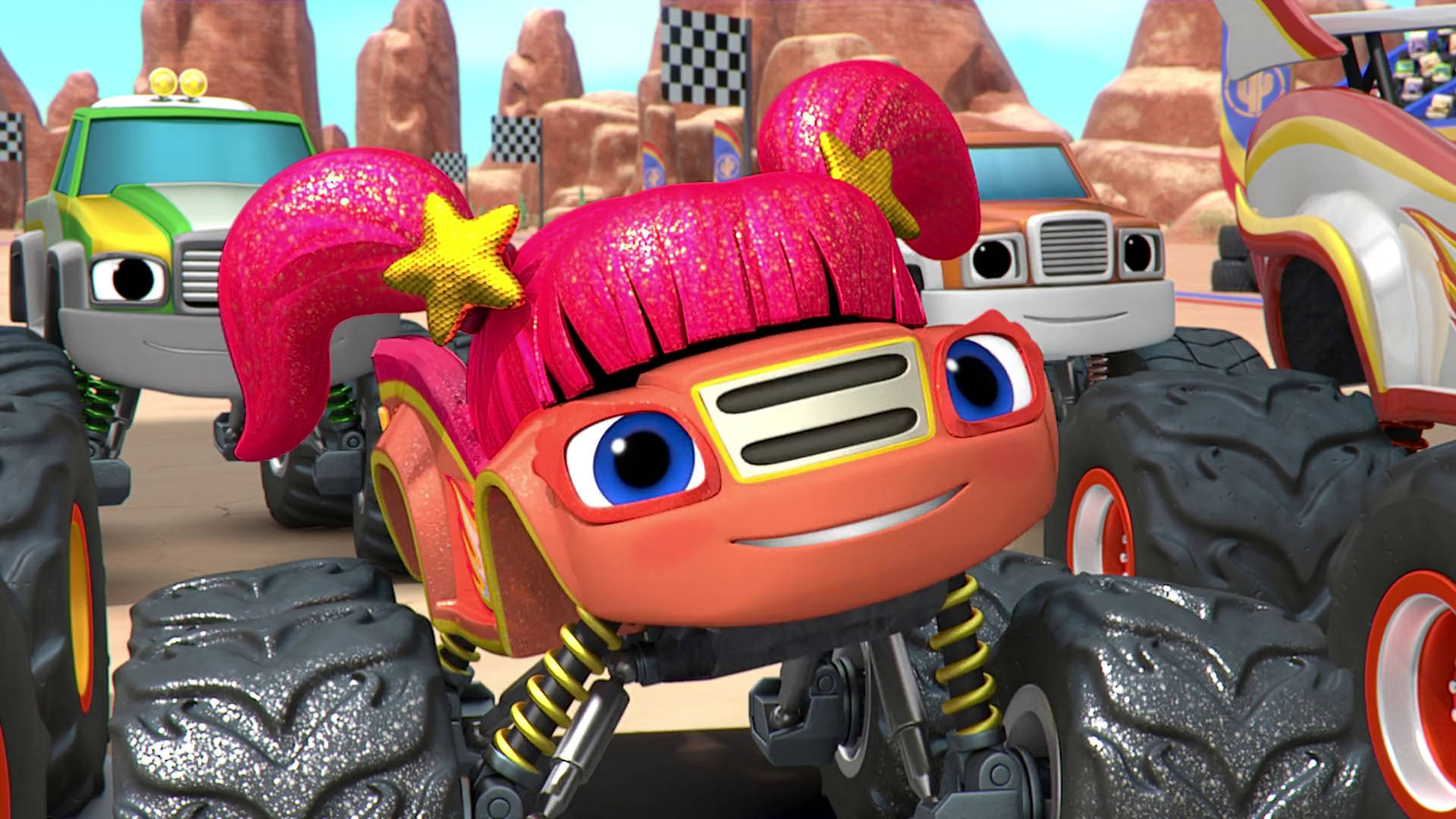 Blaze And The Monster Machines Sparkle Background