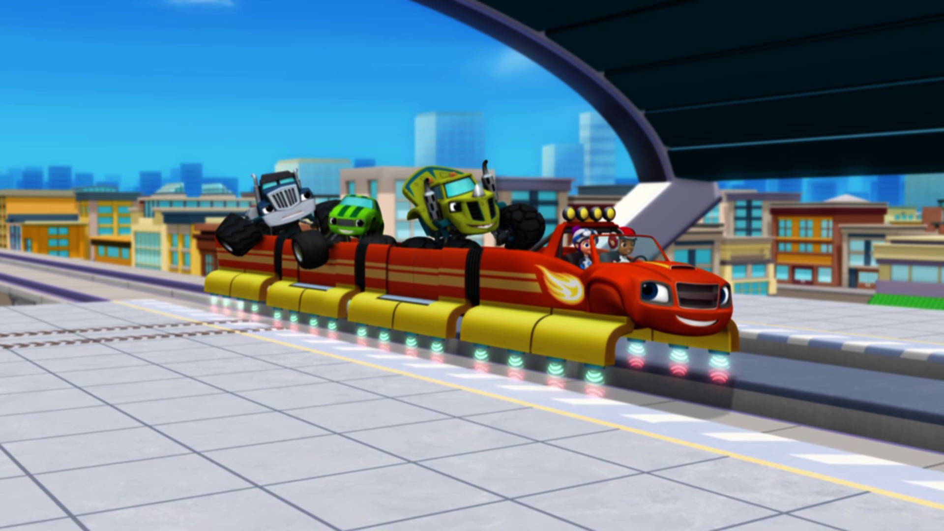 Blaze And The Monster Machines Train Background
