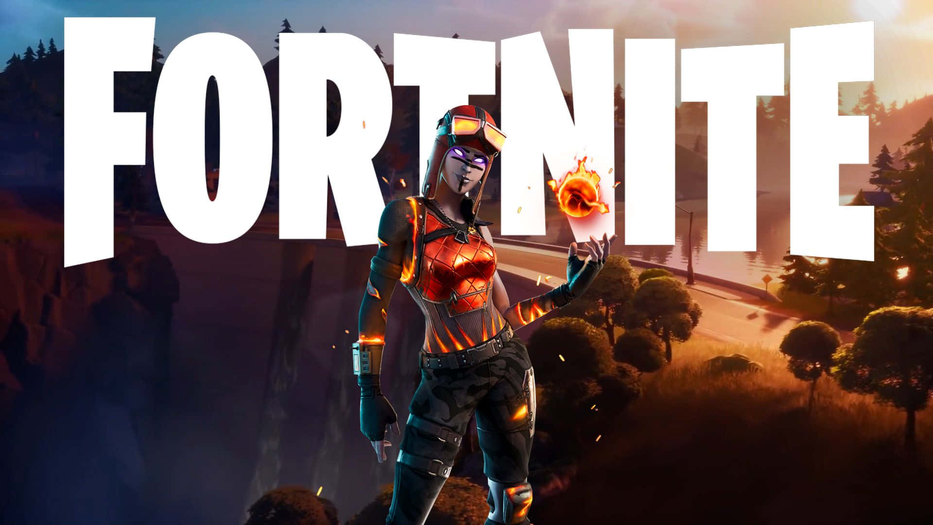 Blaze Fortnite Outfit Fortnite Logo Background