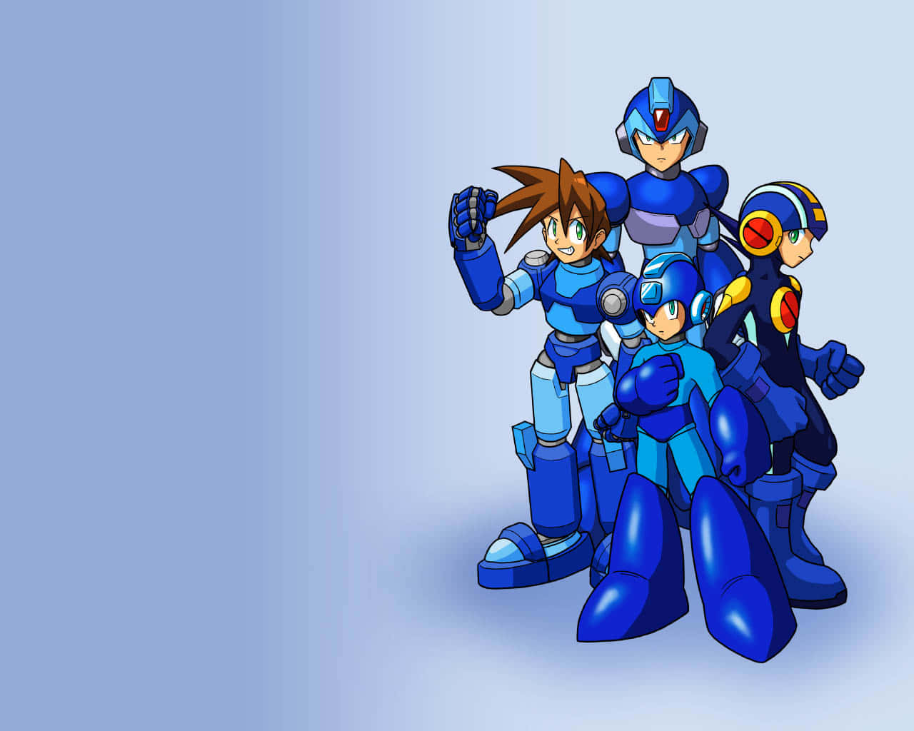 Blaze Into Action With Mega Man Background