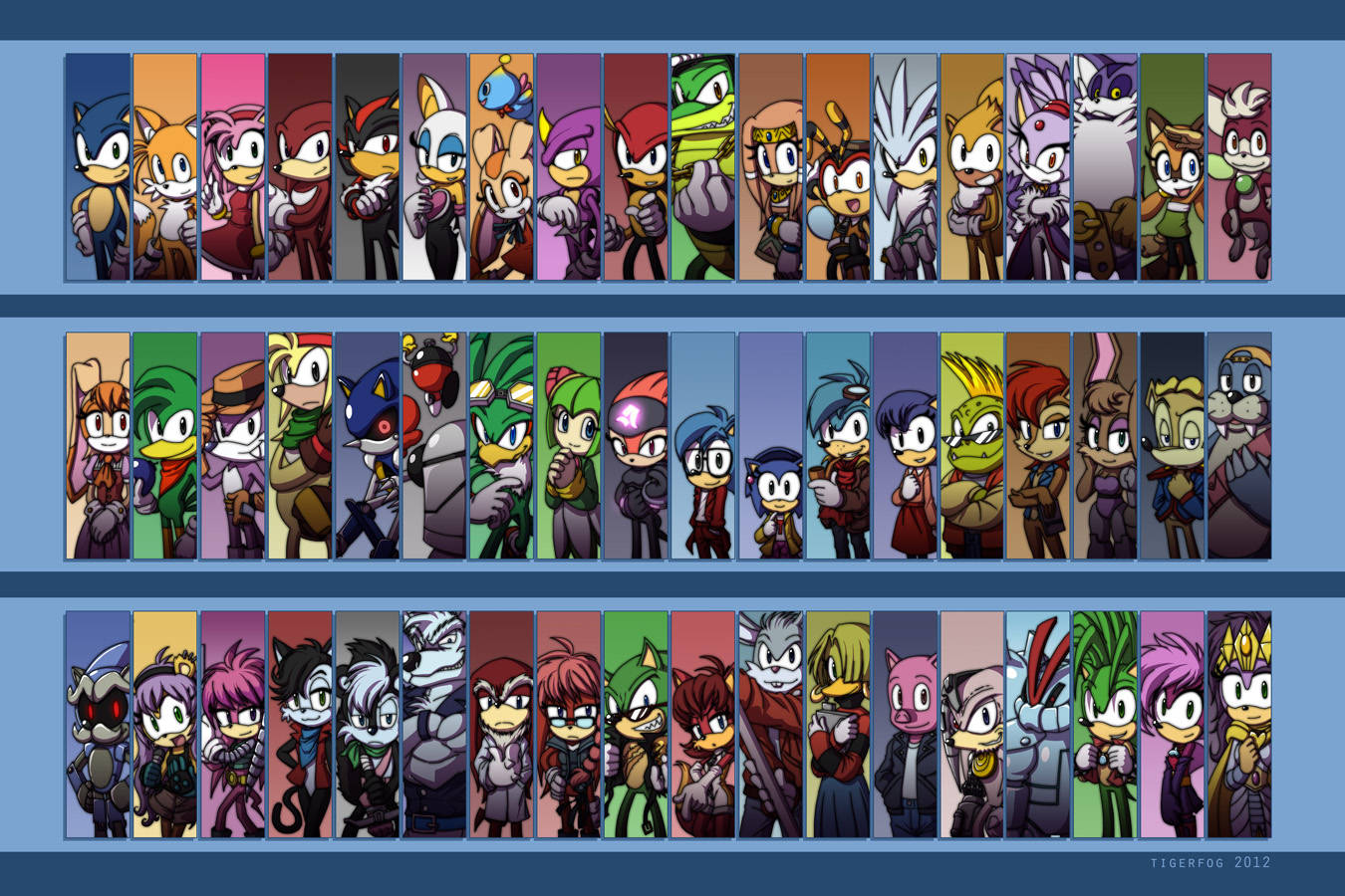 Blaze The Cat And Other Characters Background