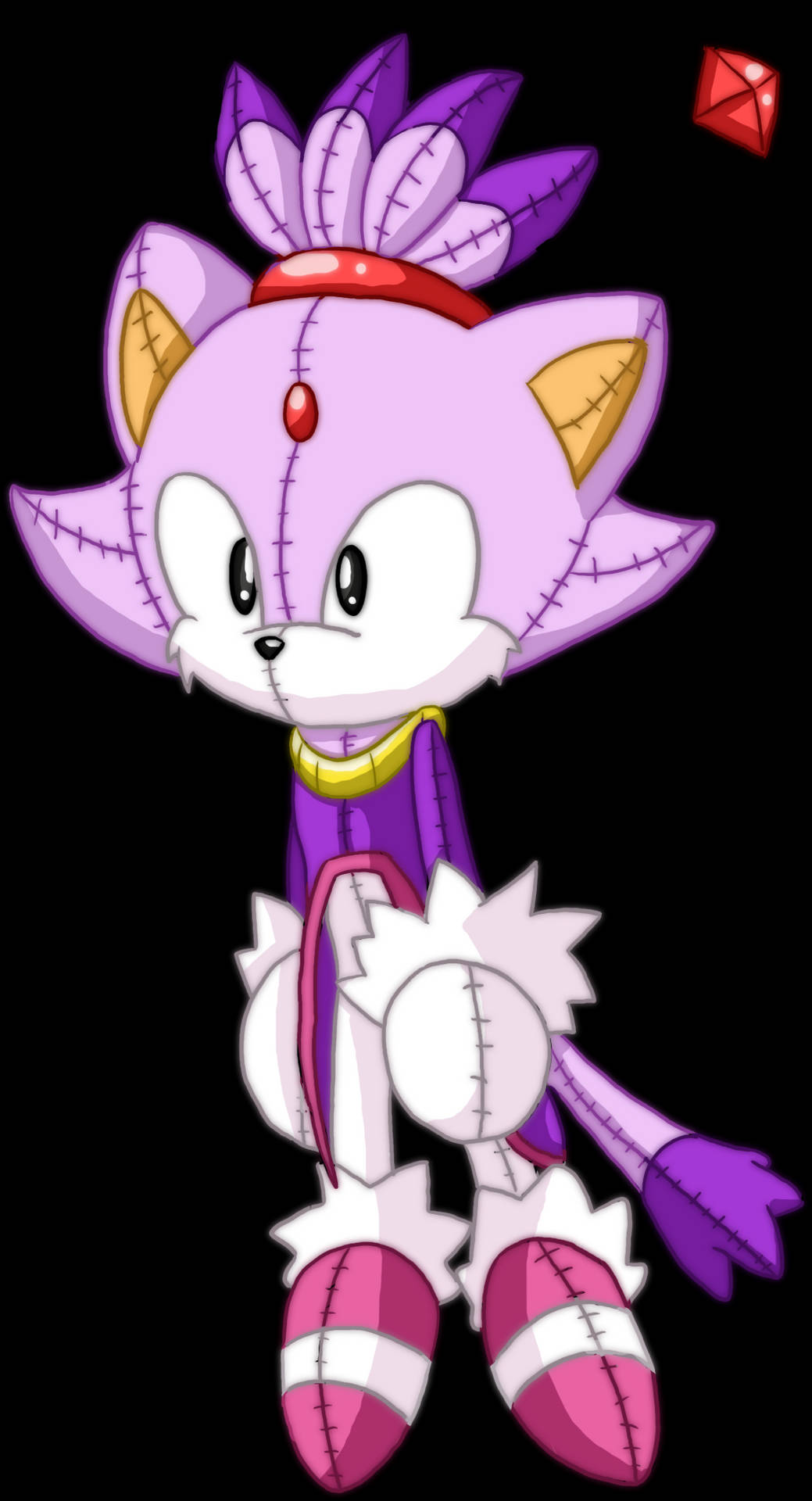 Blaze The Cat Showcasing Power In Sonic The Hedgehog Universe Background