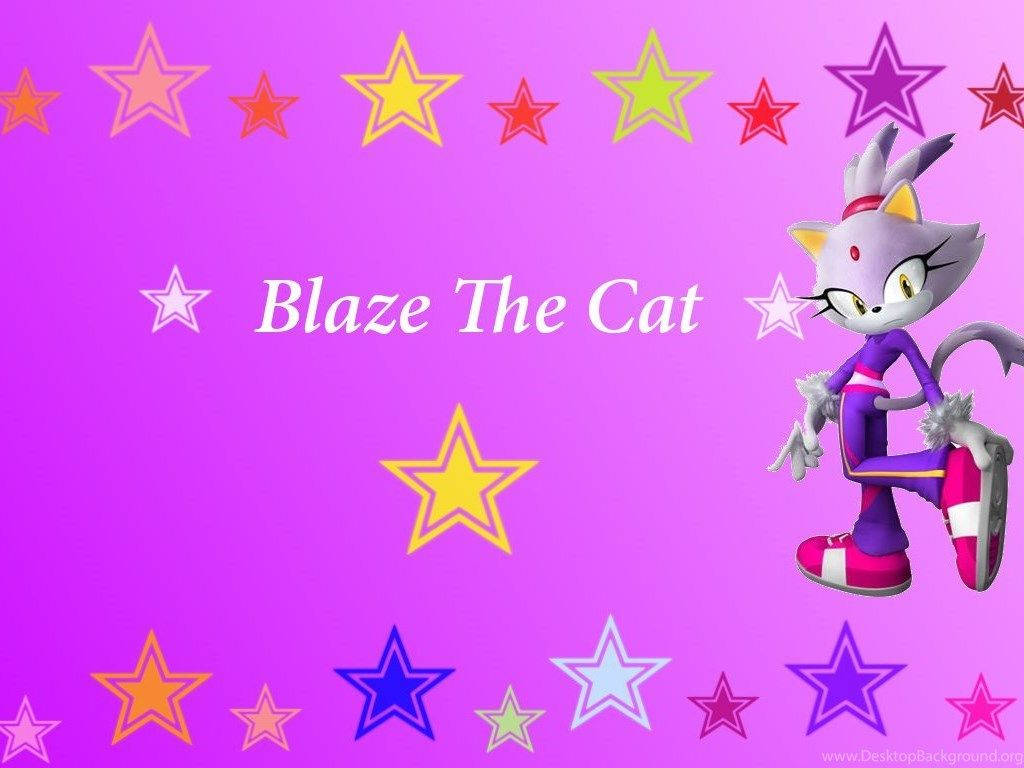 Blaze The Cat Simple Art Background