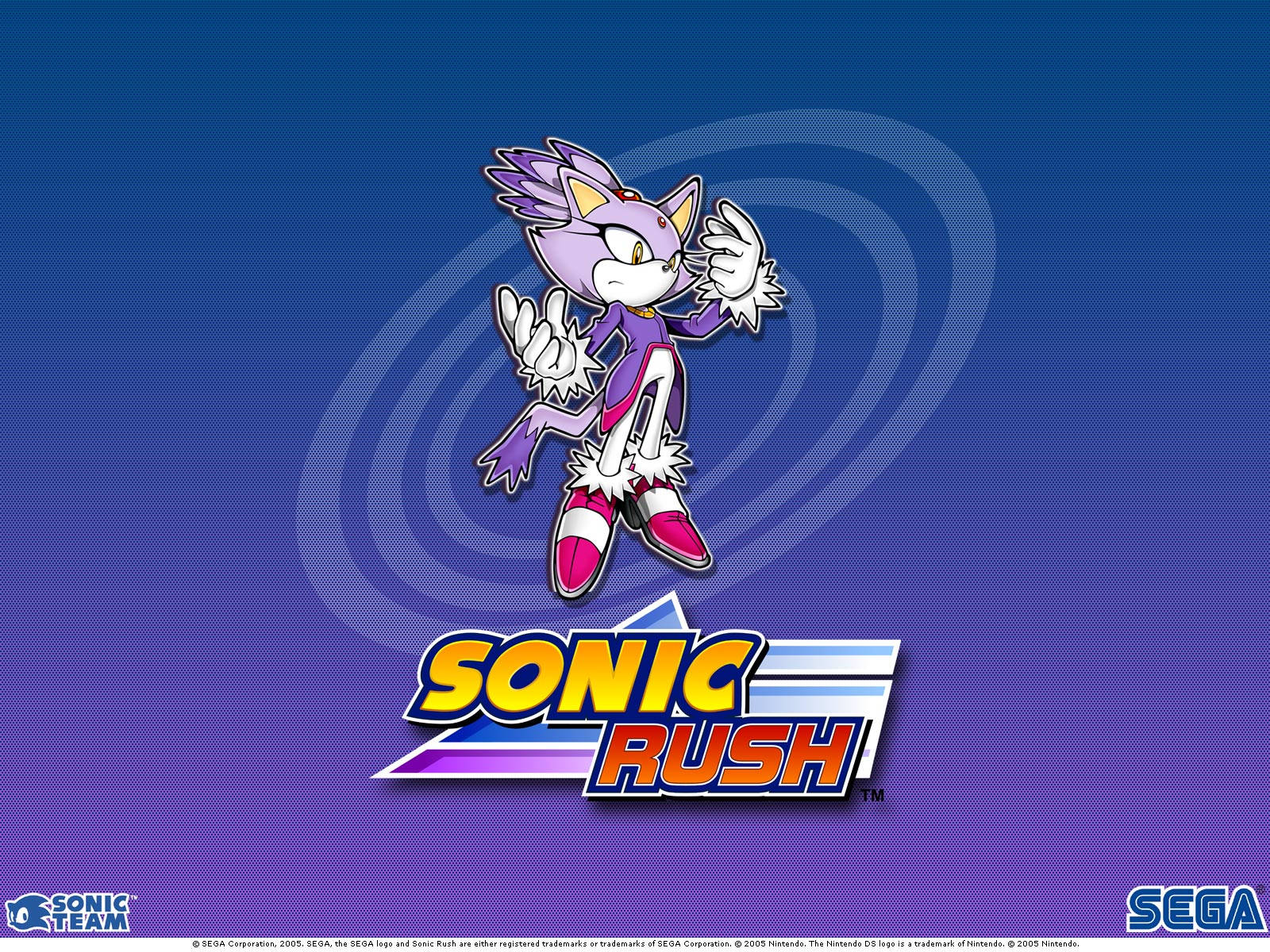 Blaze The Cat Sonic Rush Poster Background