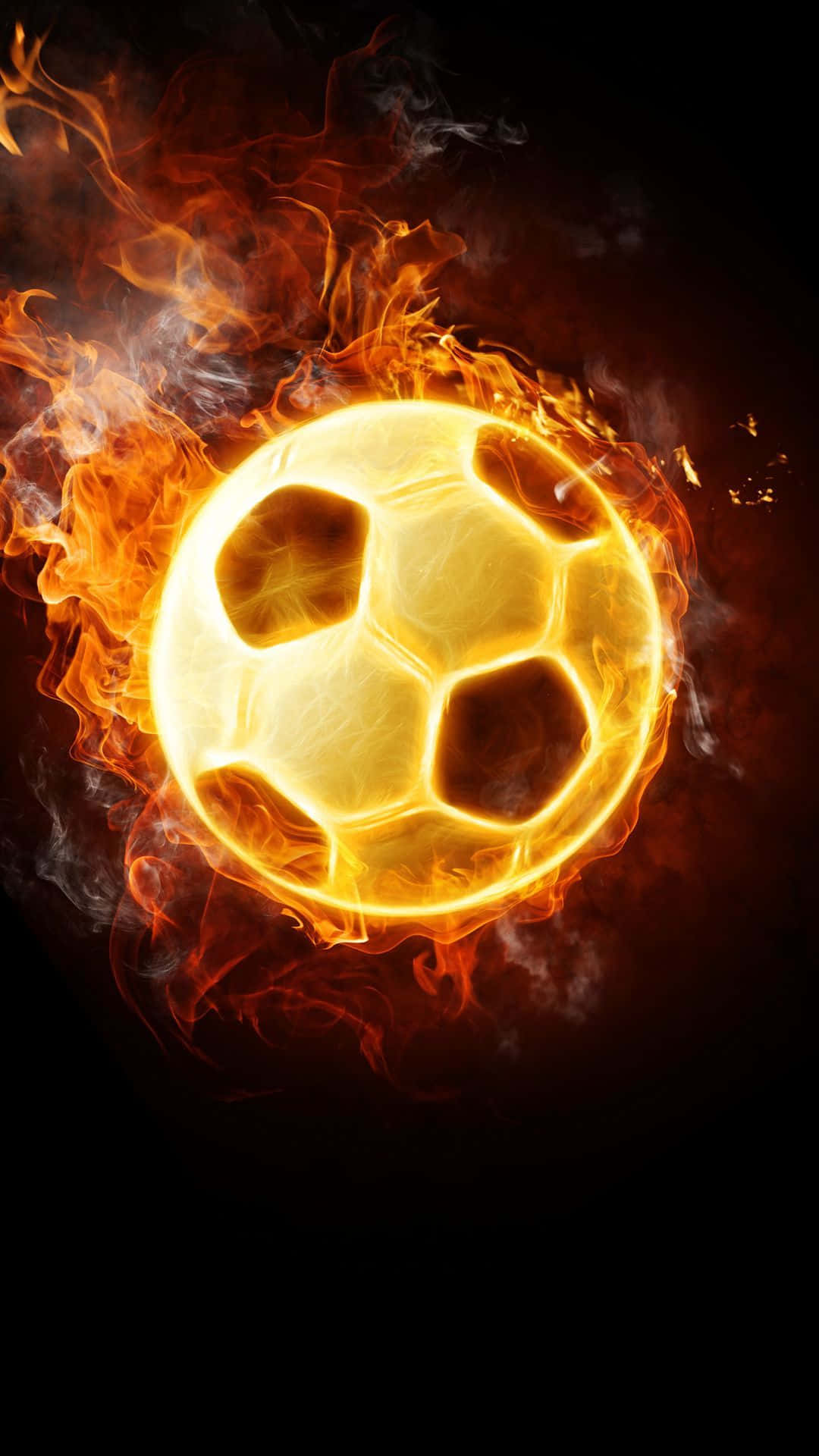 Blaze Your Way To The Top Of The League With Football On Fire! Background