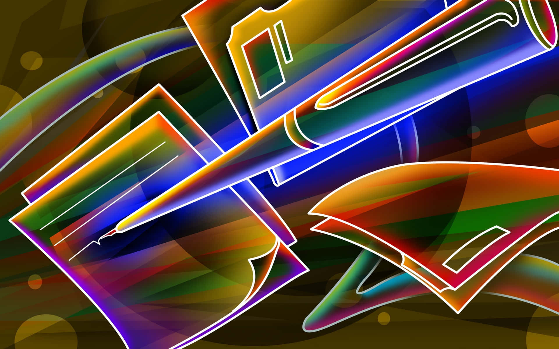Blazing Electric Abstract Neon Background