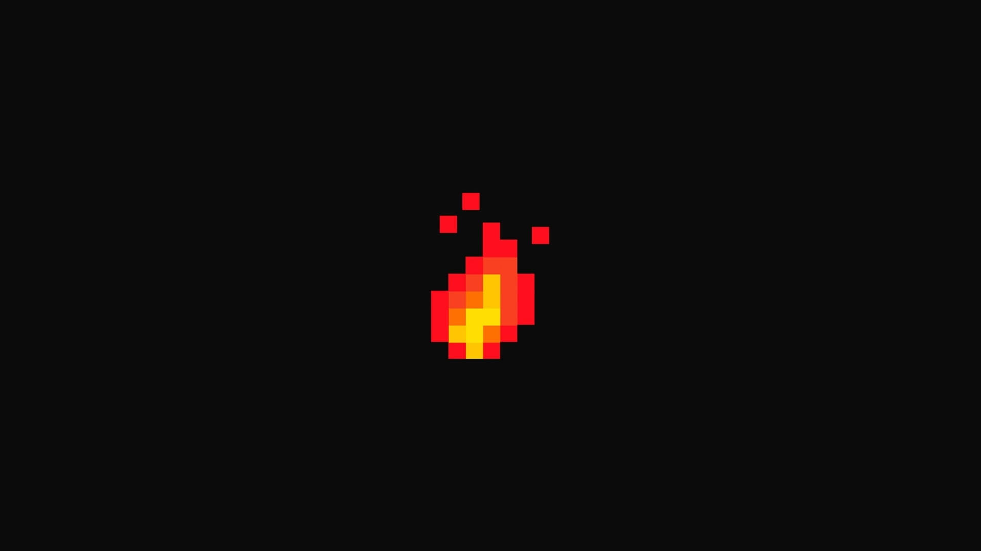 Blazing Fire In Aesthetic Pixel Art Background