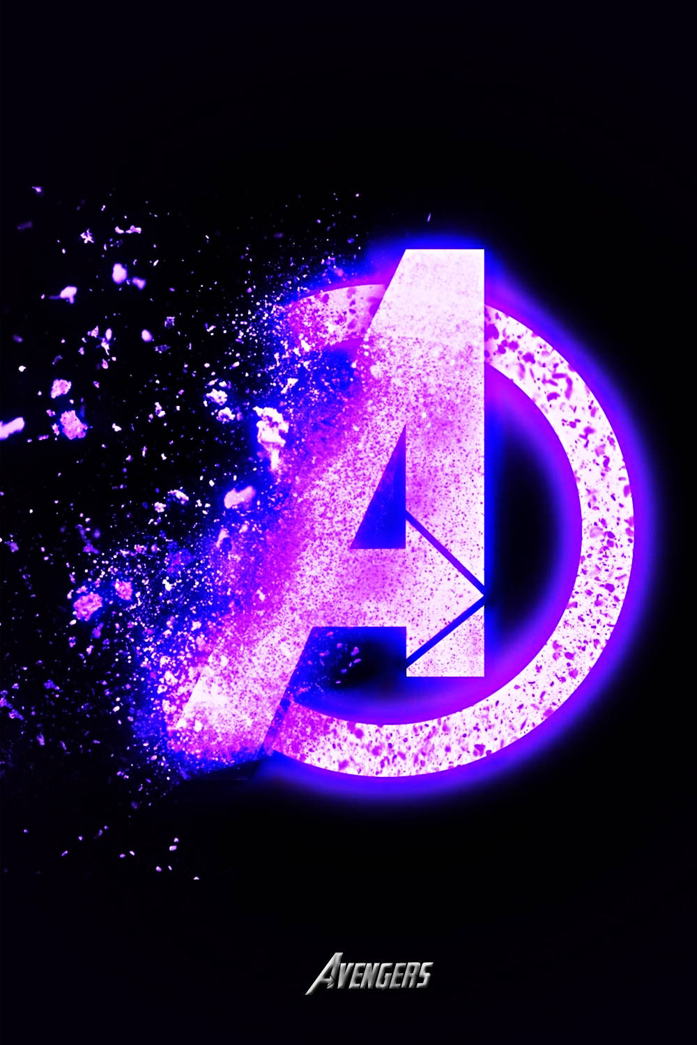 Blazing Purple Avengers Logo Background