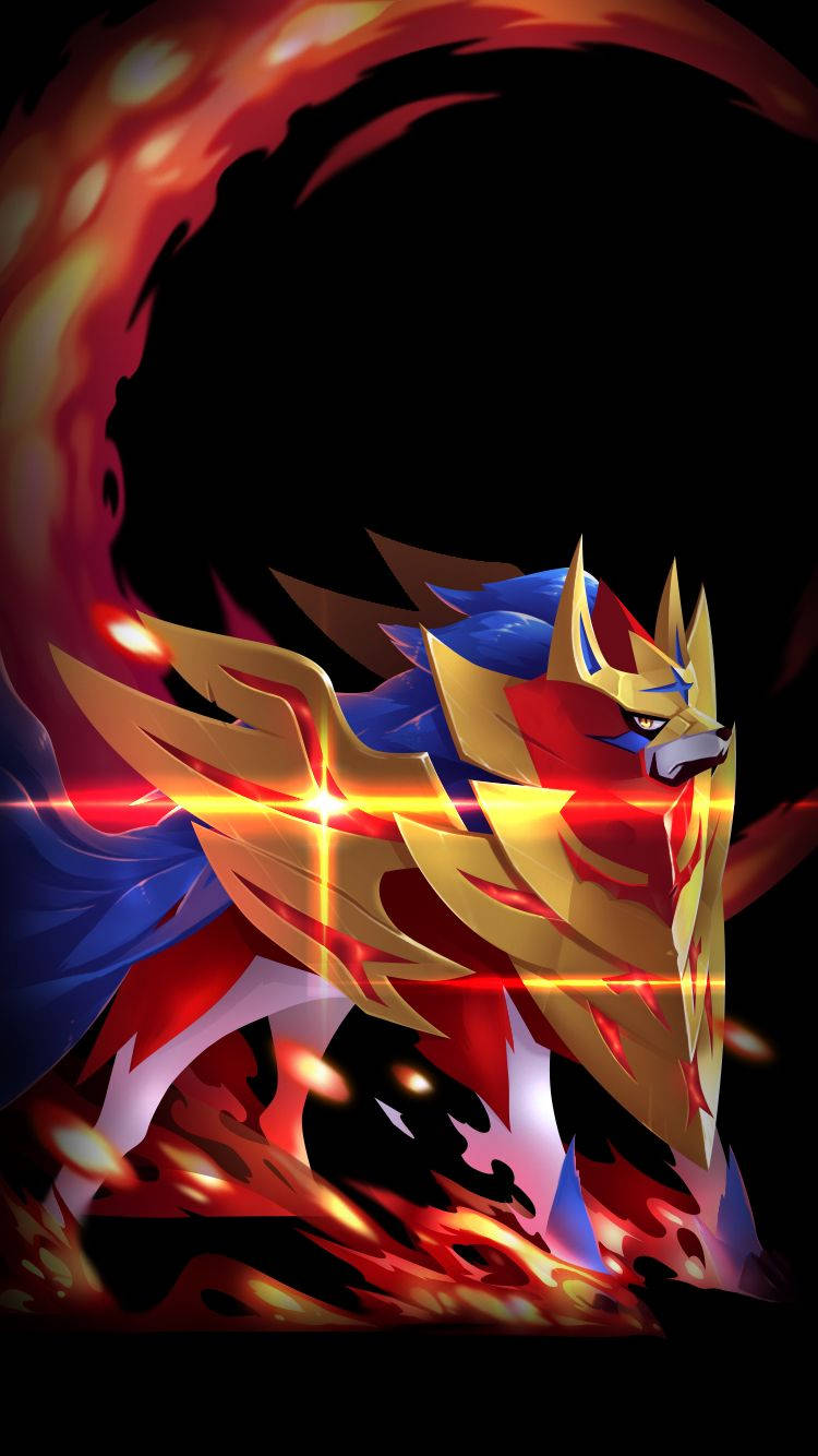 Blazing Zamazenta Pokémon Sword And Shield Background