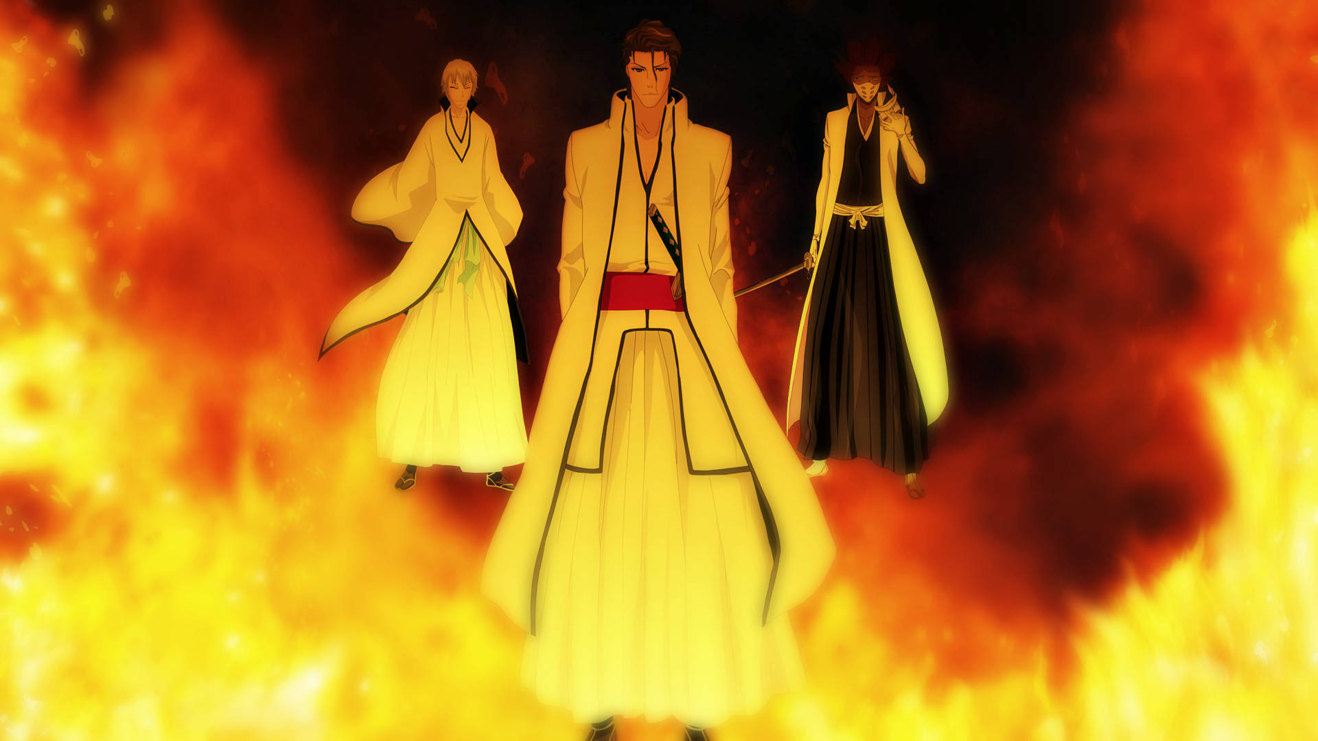 Bleach Anime Gin Aizen Kaname Background