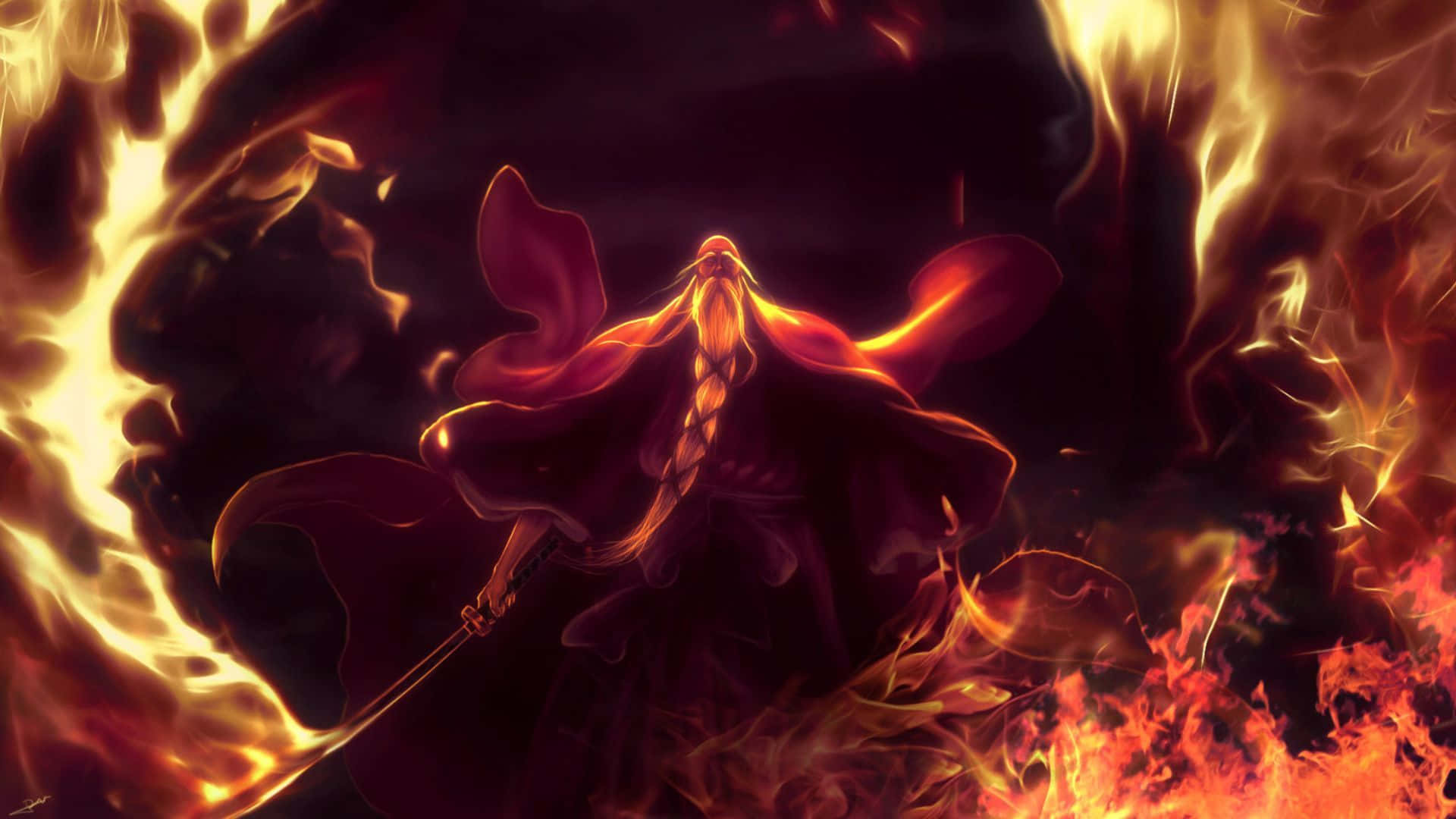 Bleach Blazing Genryusai Pc Background