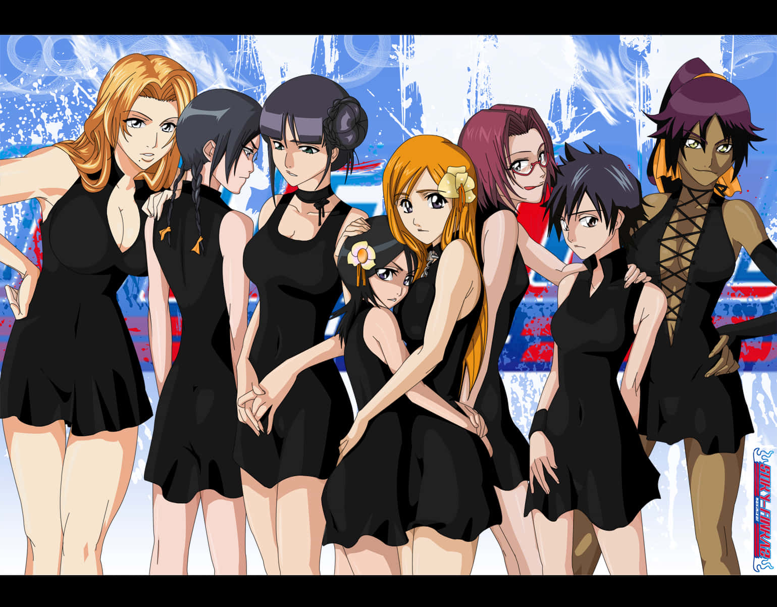 Bleach Girls Anime Group Background