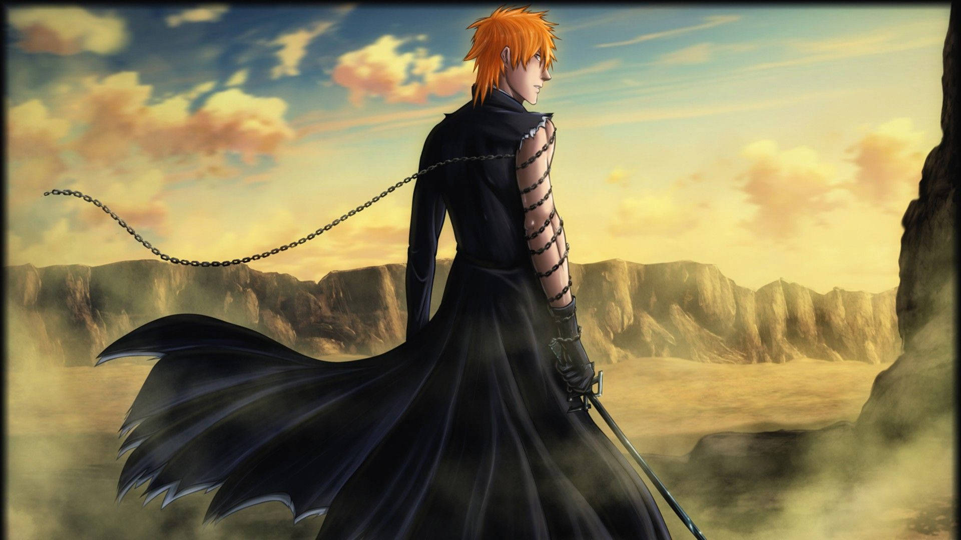 Bleach Ichigo In Desert Background