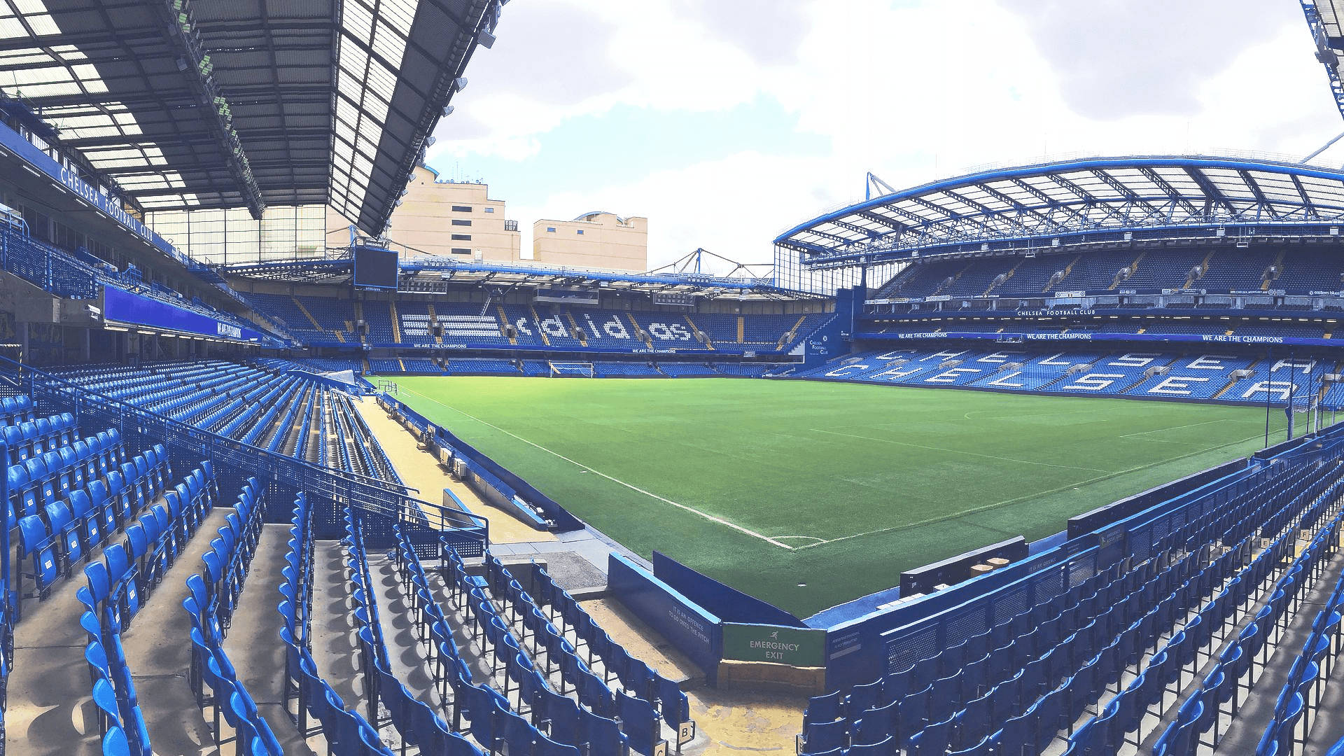 Bleachers At Stamford Bridge Stadium Background
