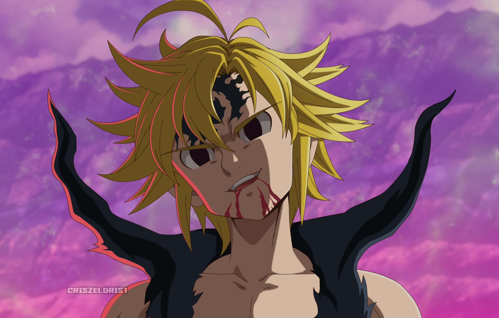 Bleeding Meliodas Seven Deadly Sins 4k Background