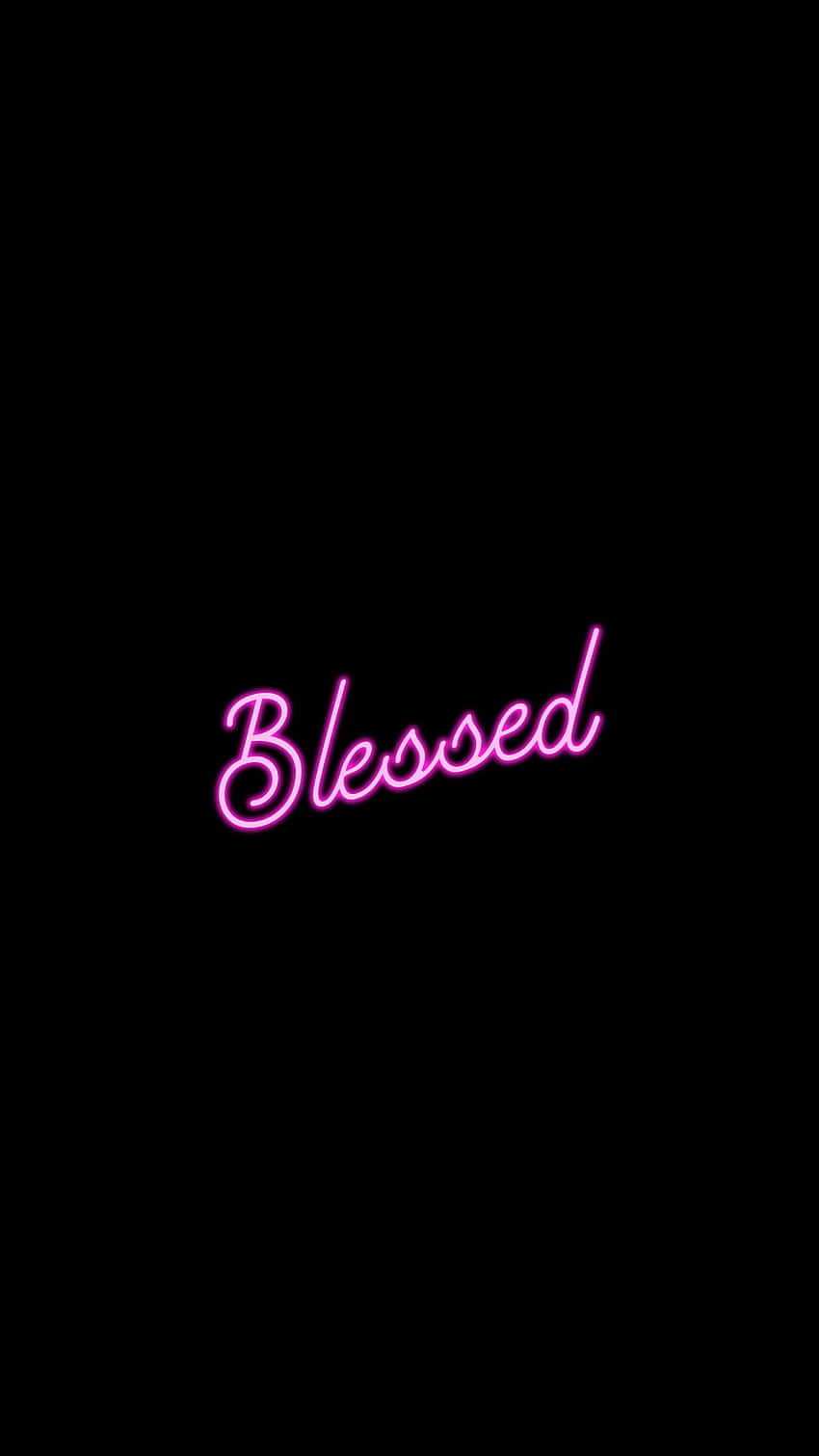 Blessed Purple Neon Lights Background