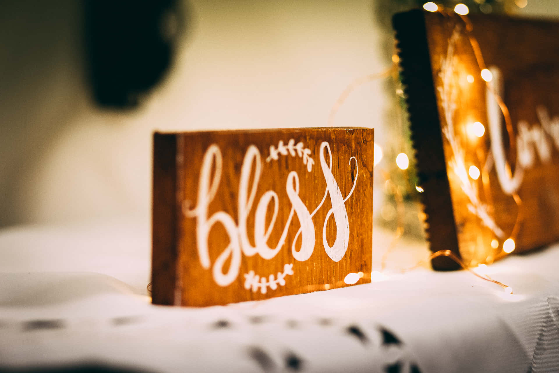 Blessed Wooden Board Background