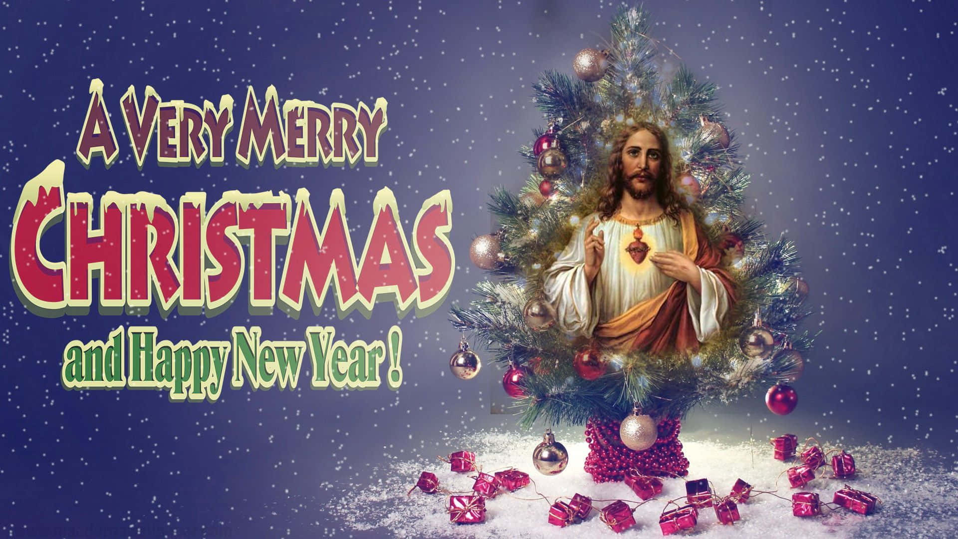 Blessing Of Jesus At Christmas Background