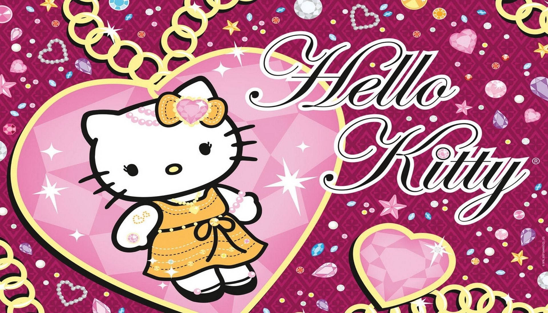 Bling-out Hello Kitty Desktop Background