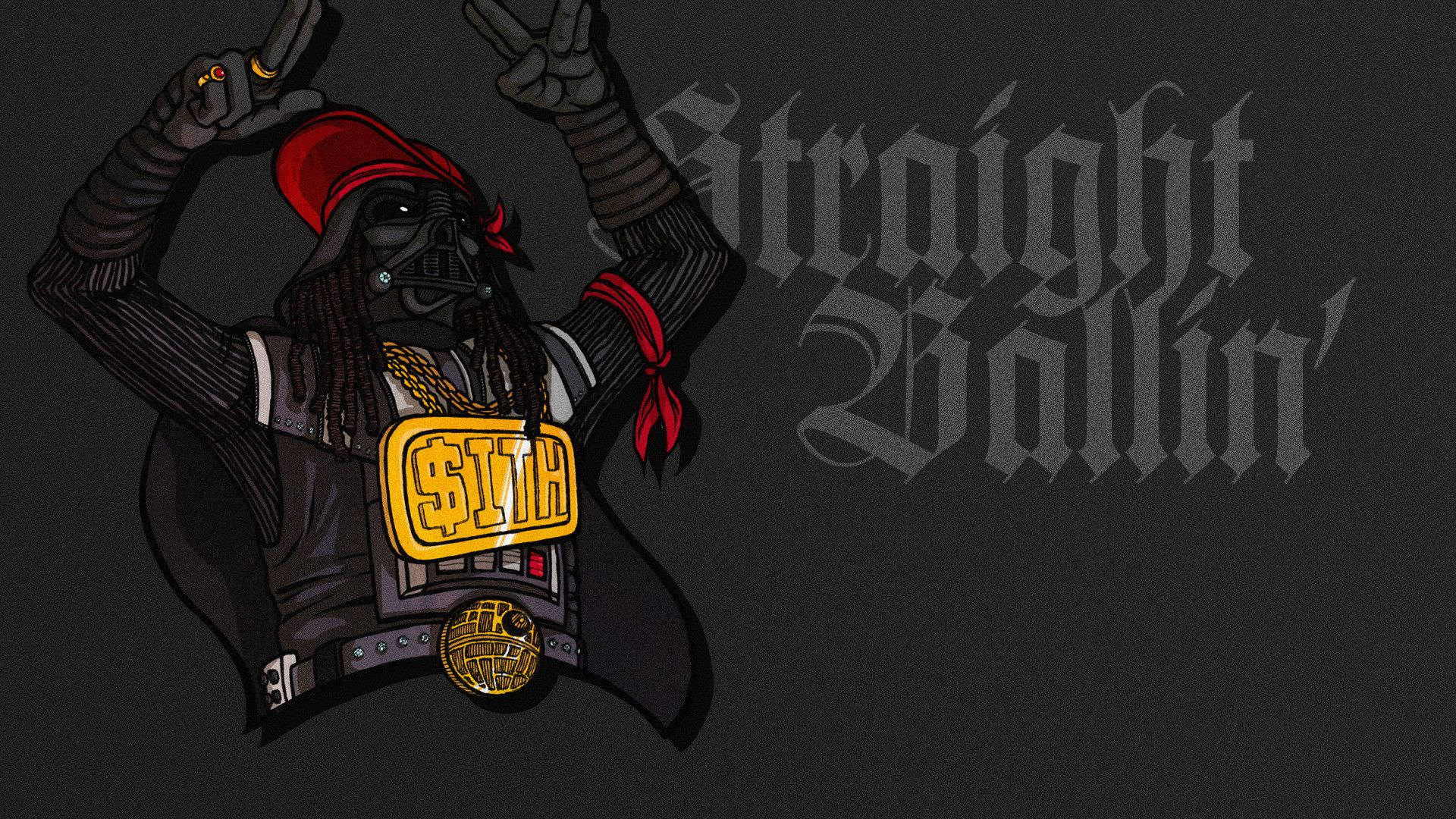 Blinged Darth Vader Gangster Cartoon