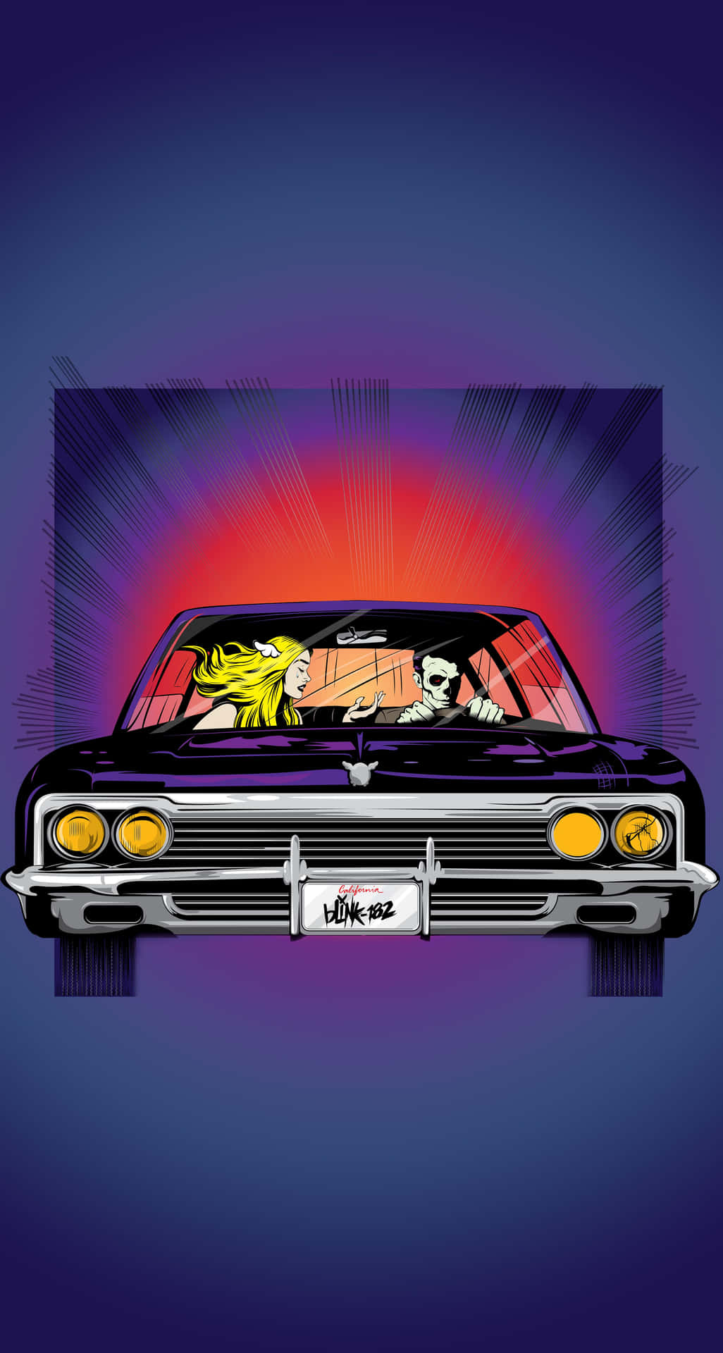 Blink182 Animated Car Ride Background