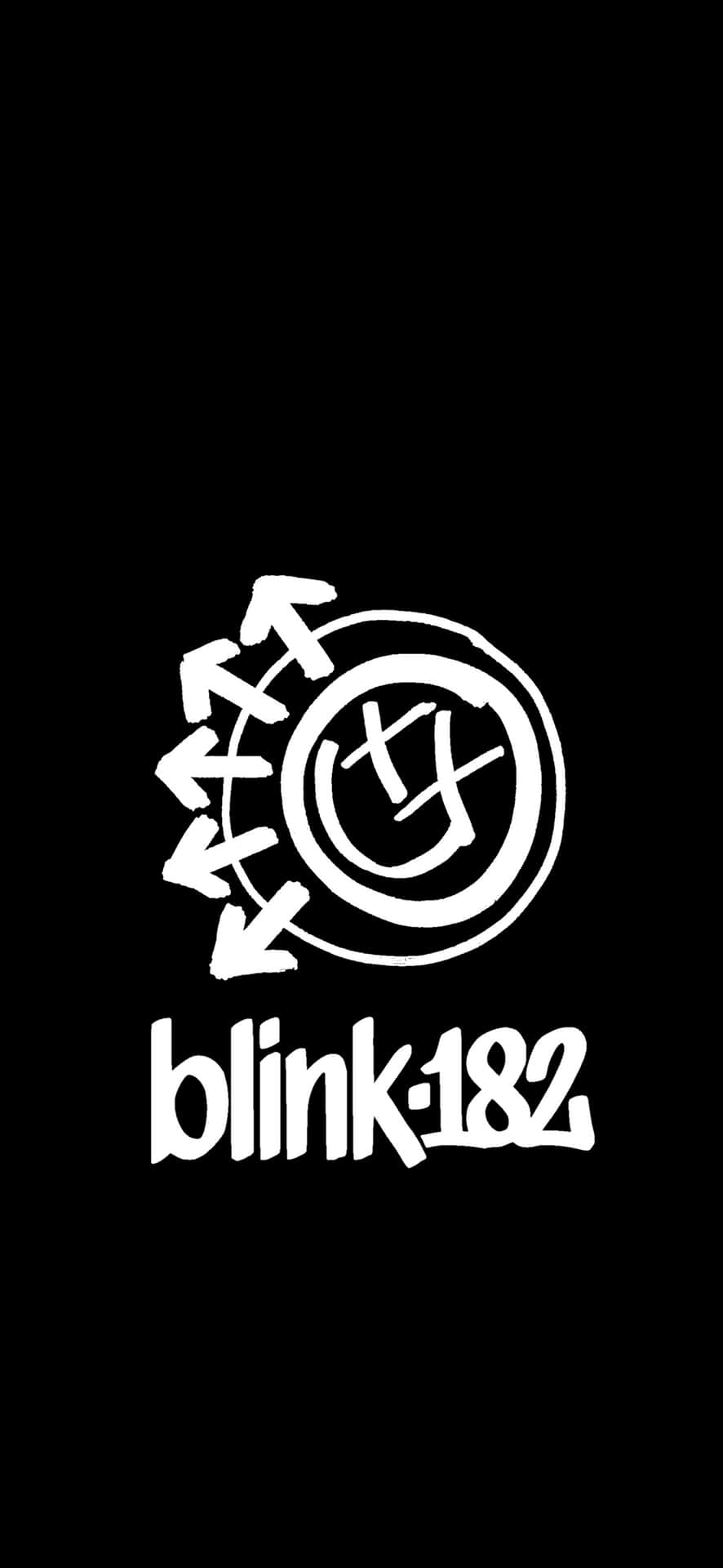 Blink182 Band Logo Black Background