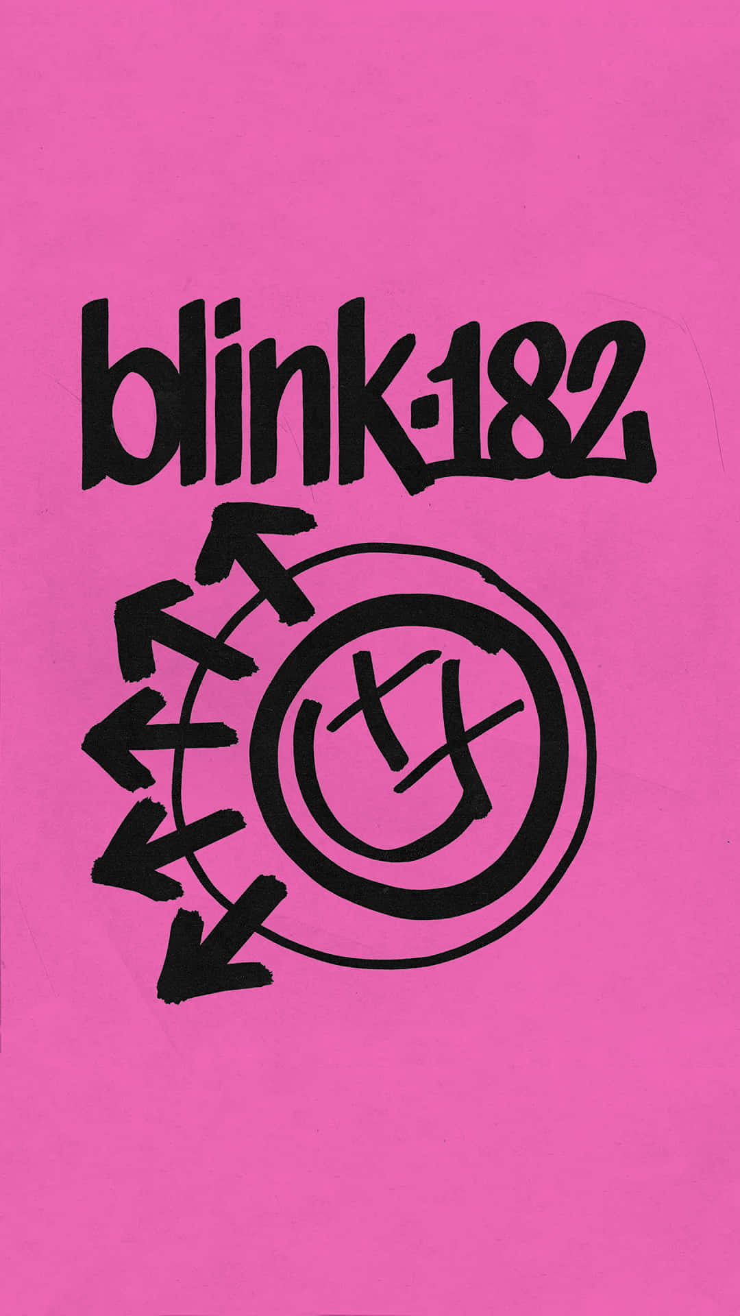 Blink182 Band Logo Pink Background Background