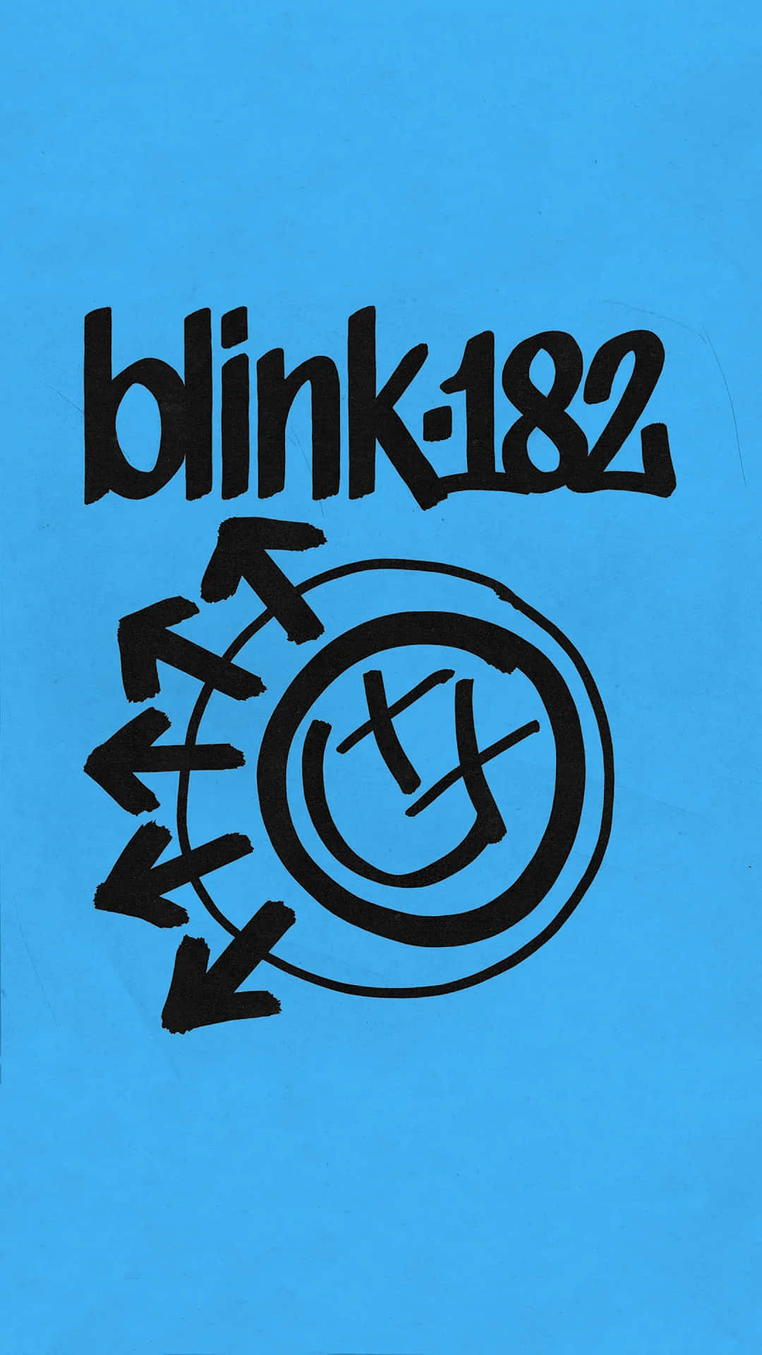 Blink182 Logoon Blue Background Background