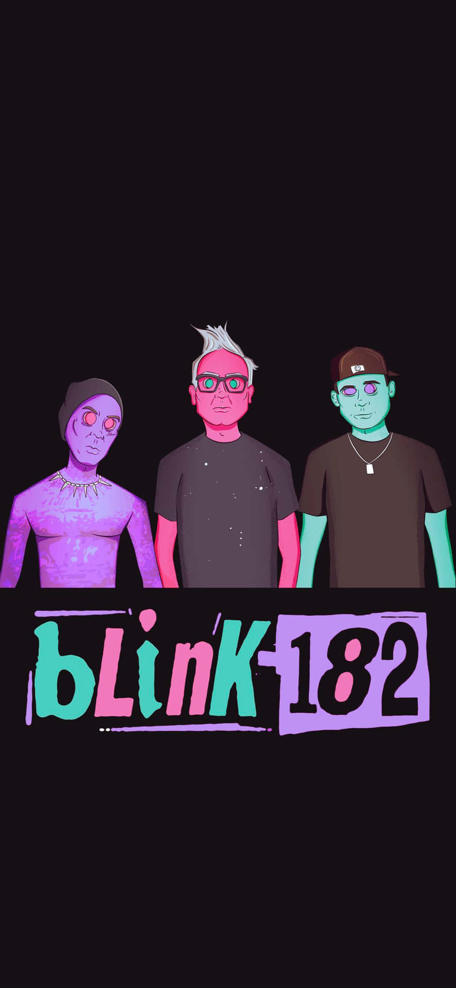 Blink182 Neon Band Illustration