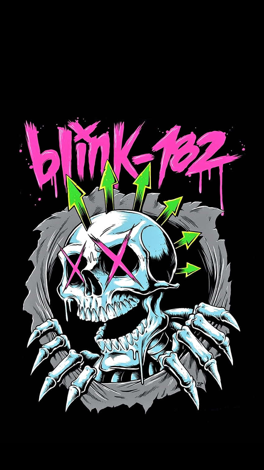 Blink182 Skulland Arrows Background