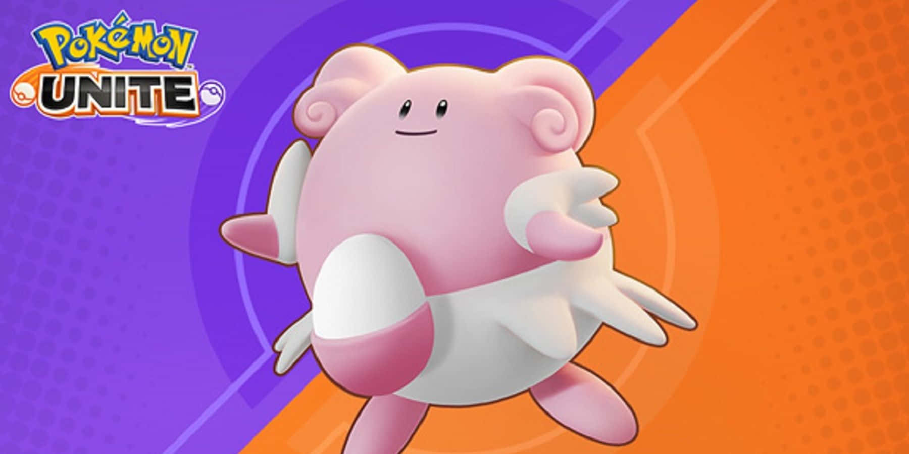 Blissey On Orange And Purple Background
