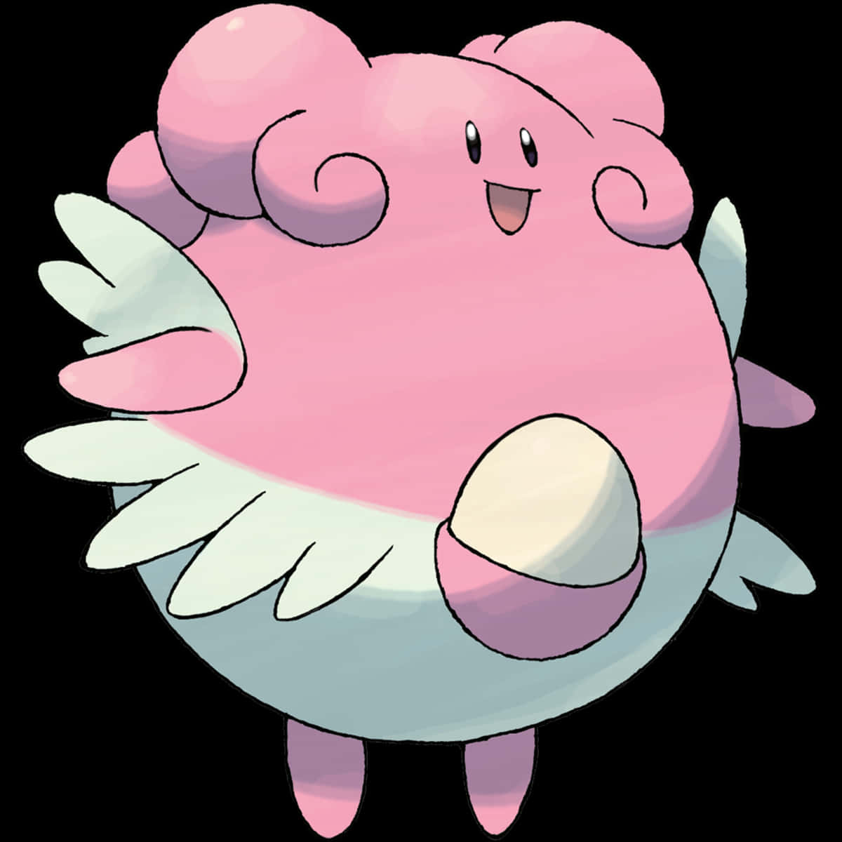Blissey Smiling And Tip-toeing Background
