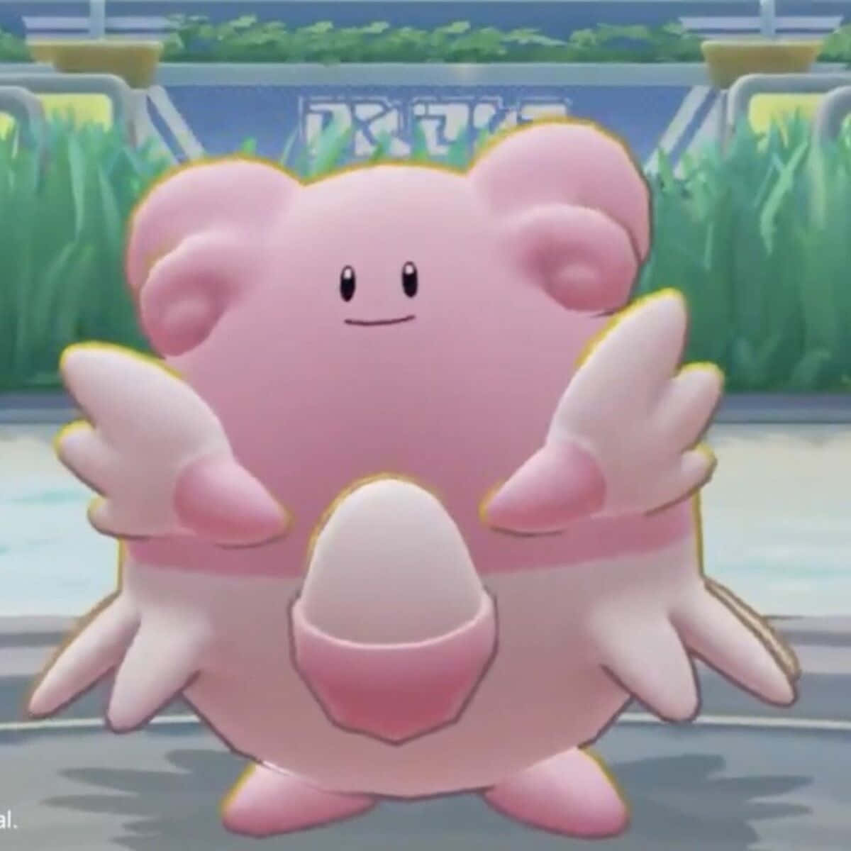 Blissey With Blank Smile Background