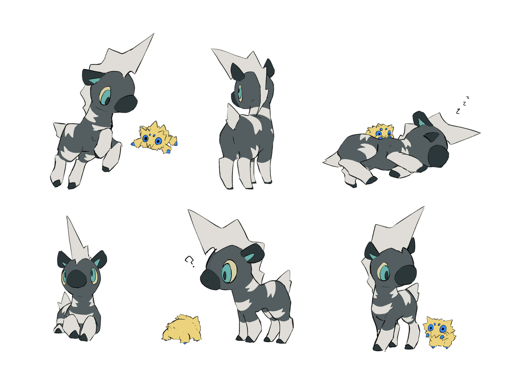 Blitzle And Joltik Pokemon Background
