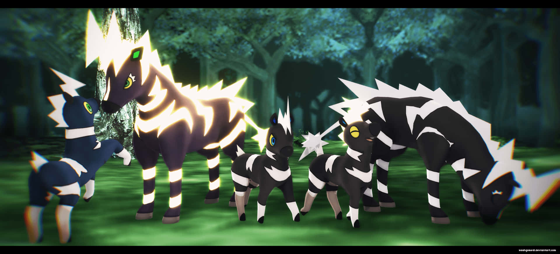 Blitzle And Zebstrika Pokemon Family